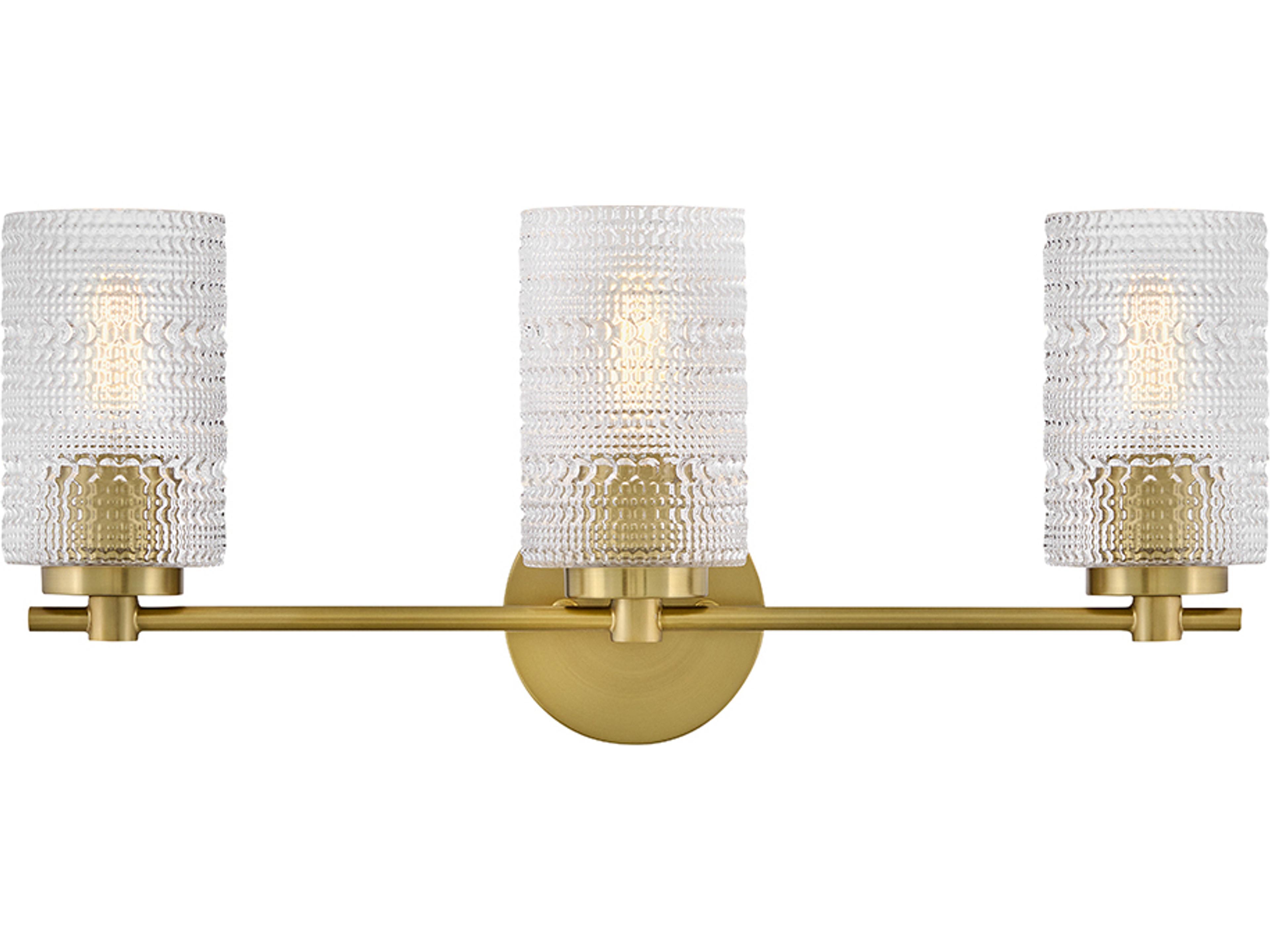 Mabel 3-Light Lacquered Brass Vanity Light