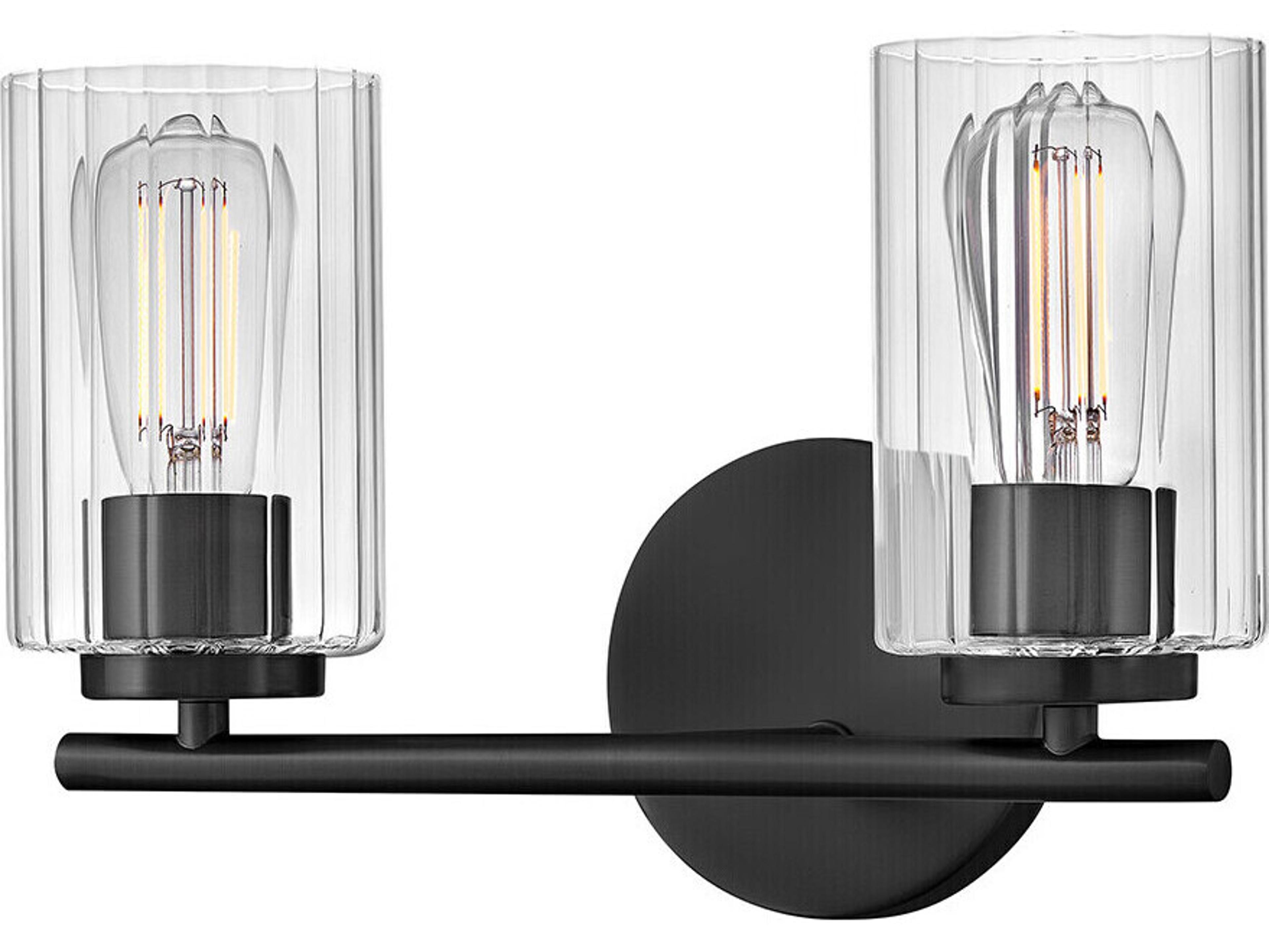 Lark Living Leta 2-Light Black Vanity Light