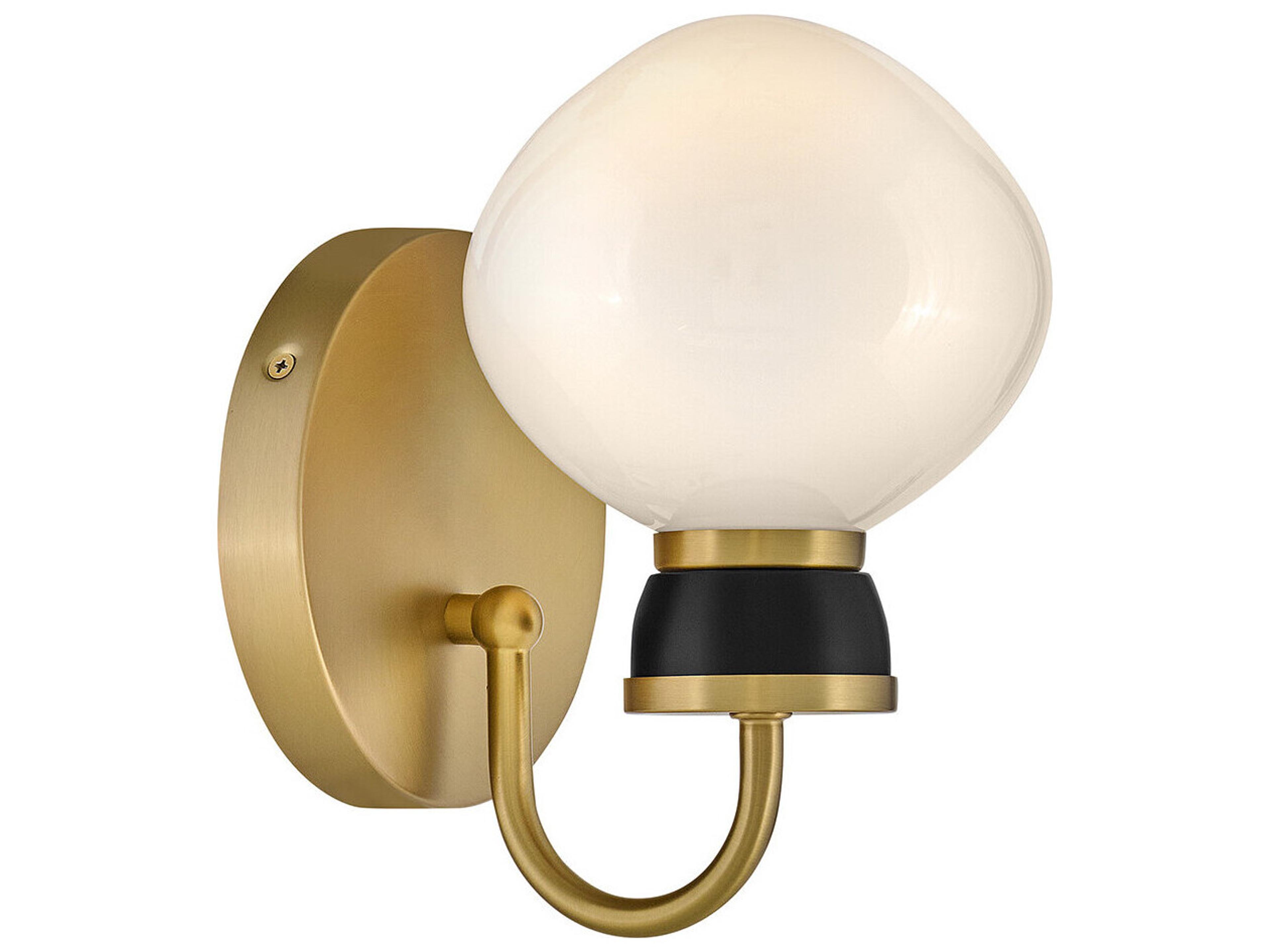 Lark Living Lucy 1-Light Lacquered Brass Black Wall Sconce