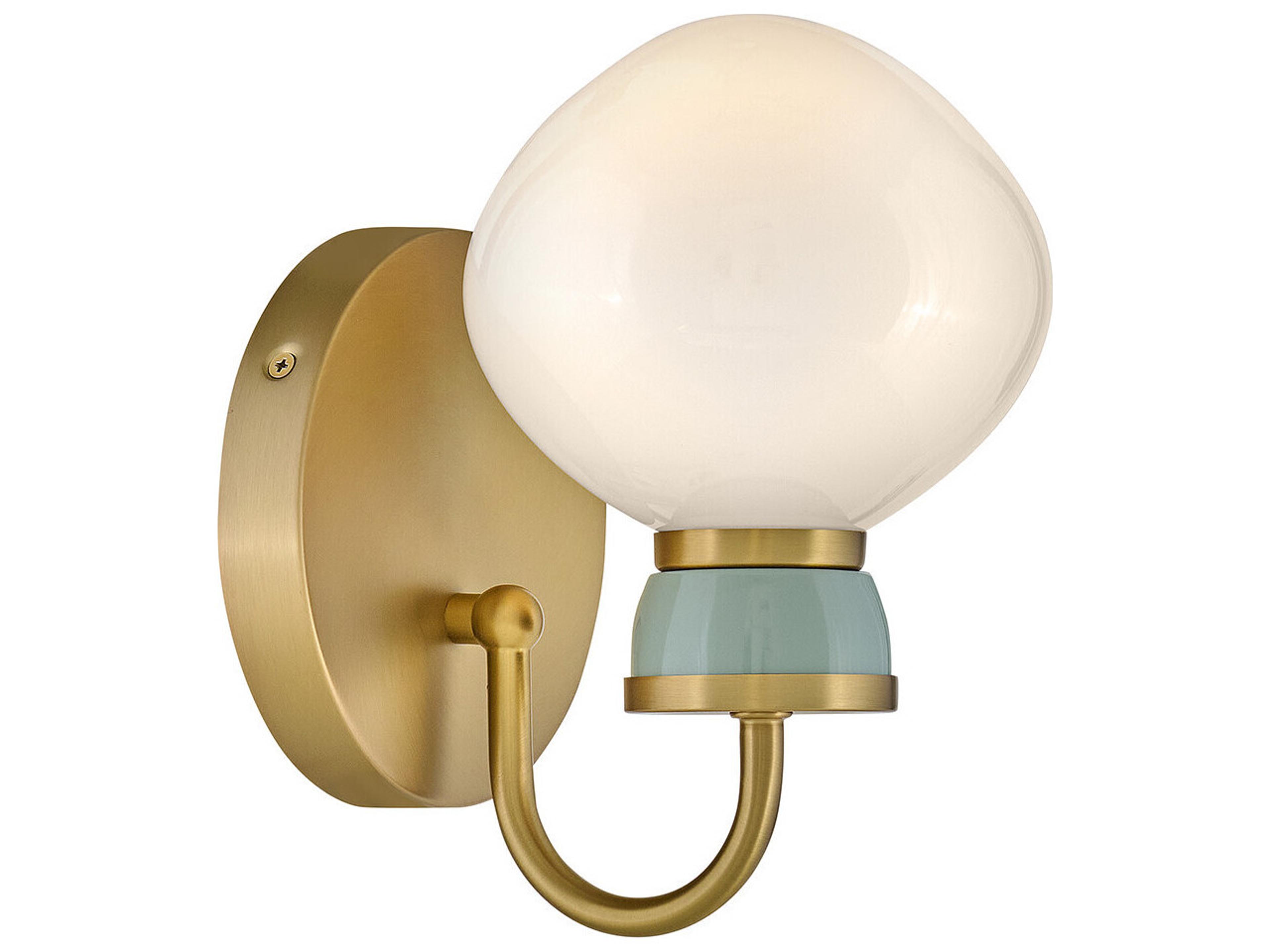 Lark Living Lucy 1-Light Lacquered Brass Seafoam Wall Sconce