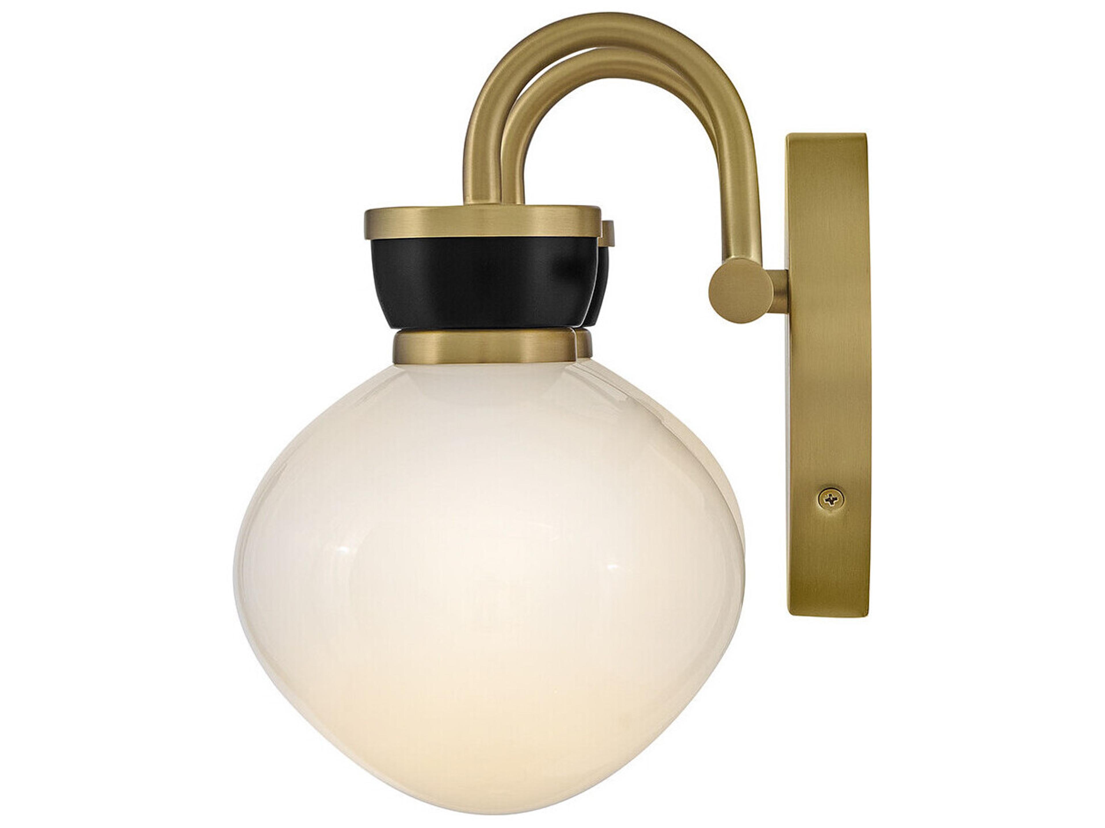 Lark Living Lucy 2-Light Lacquered Brass Black Vanity Light