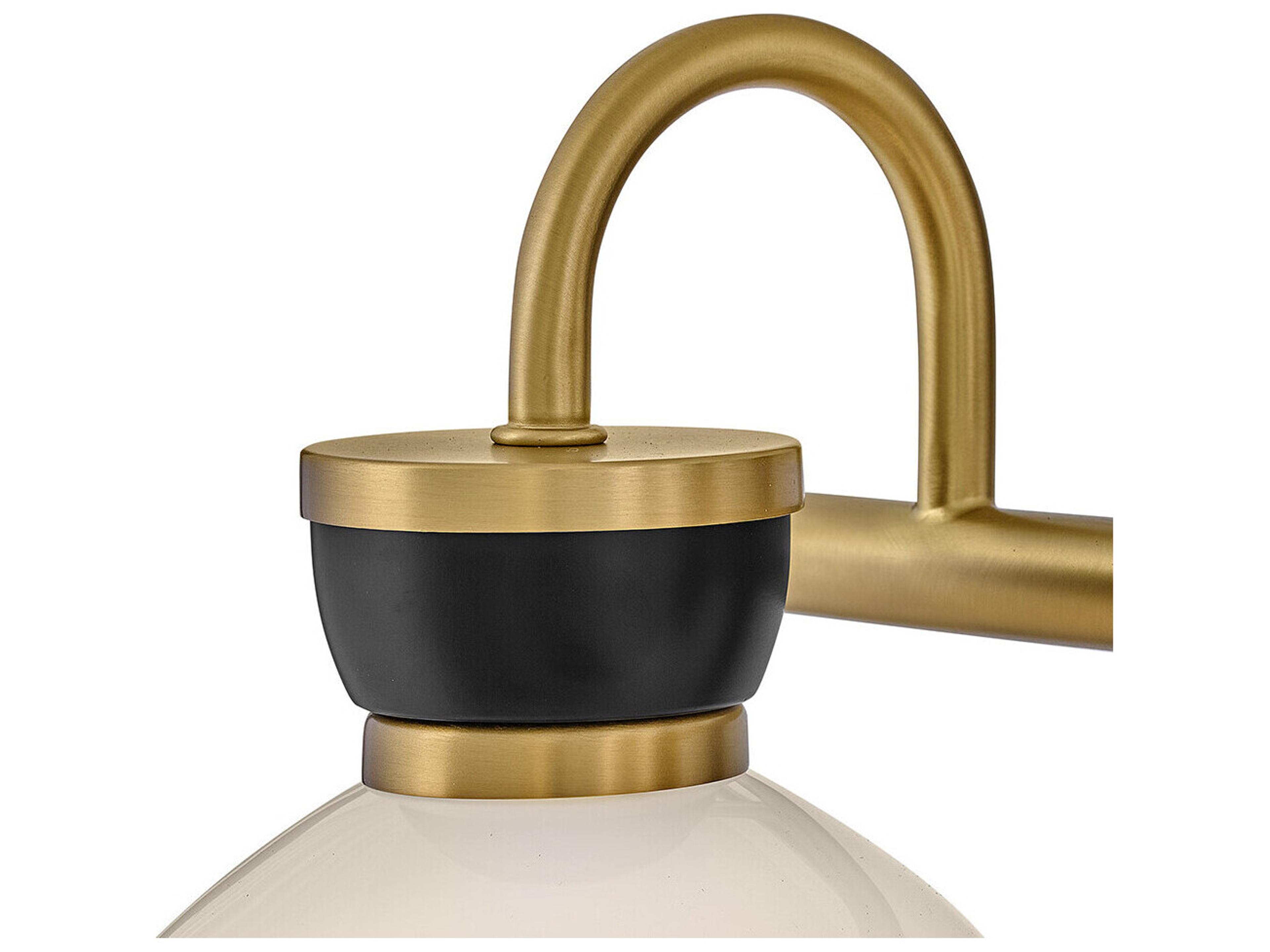 Lark Living Lucy 2-Light Lacquered Brass Black Vanity Light