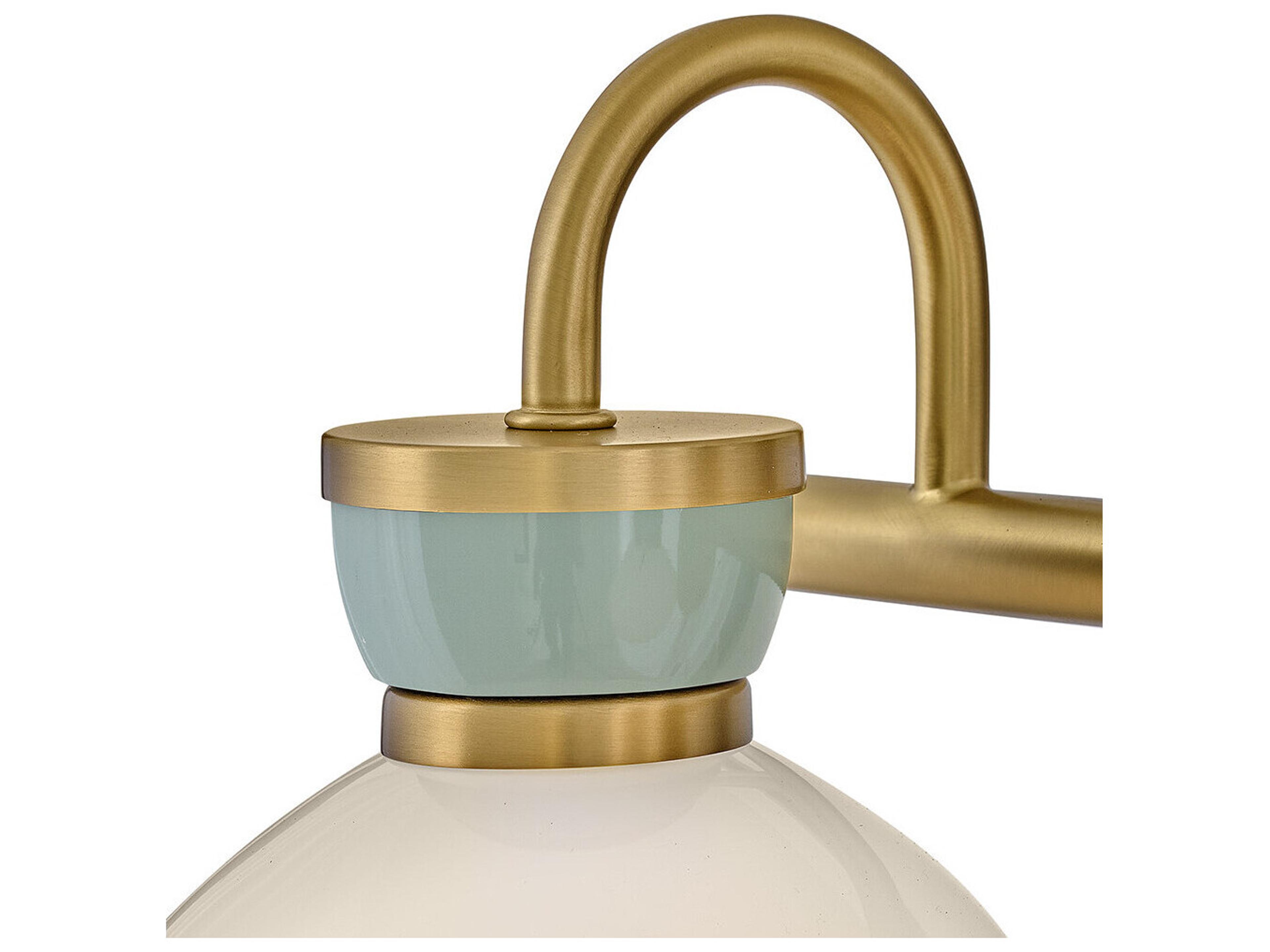 Lark Living Lucy 2-Light Lacquered Brass Seafoam Vanity Light