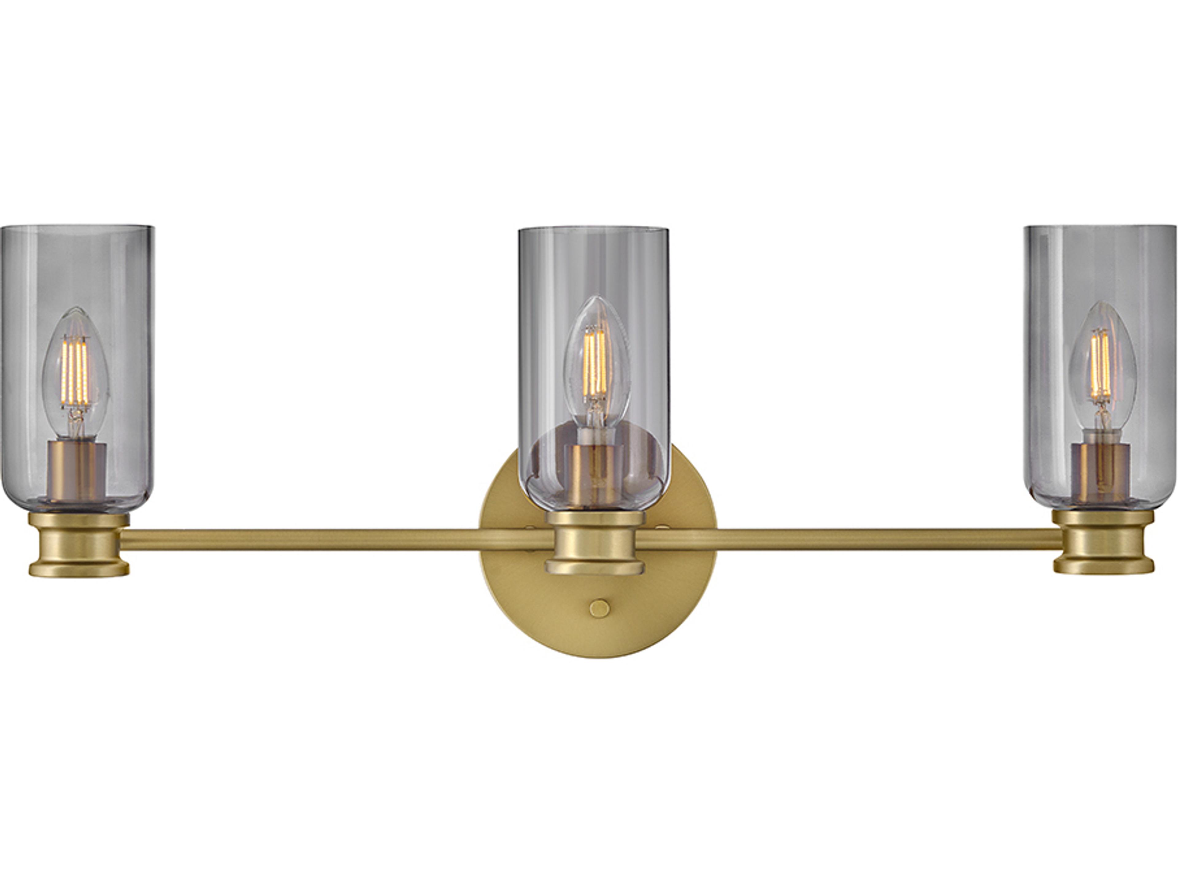 Naomi 3-Light Lacquered Brass Vanity Light