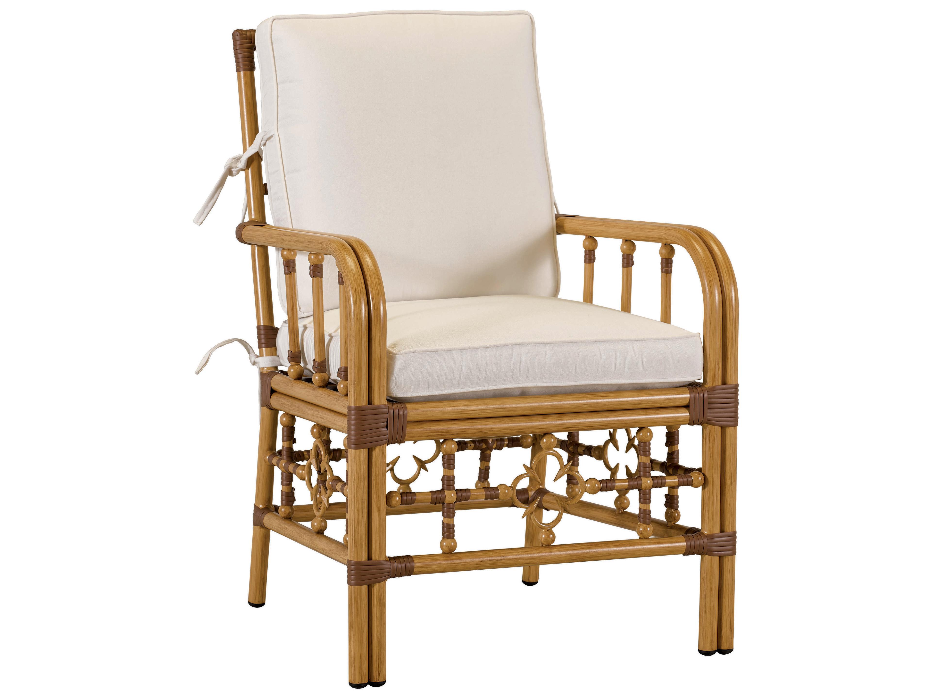 Mimi By Celerie Kemble Raffia Aluminum Outdoor Patio Dining Arm Chair