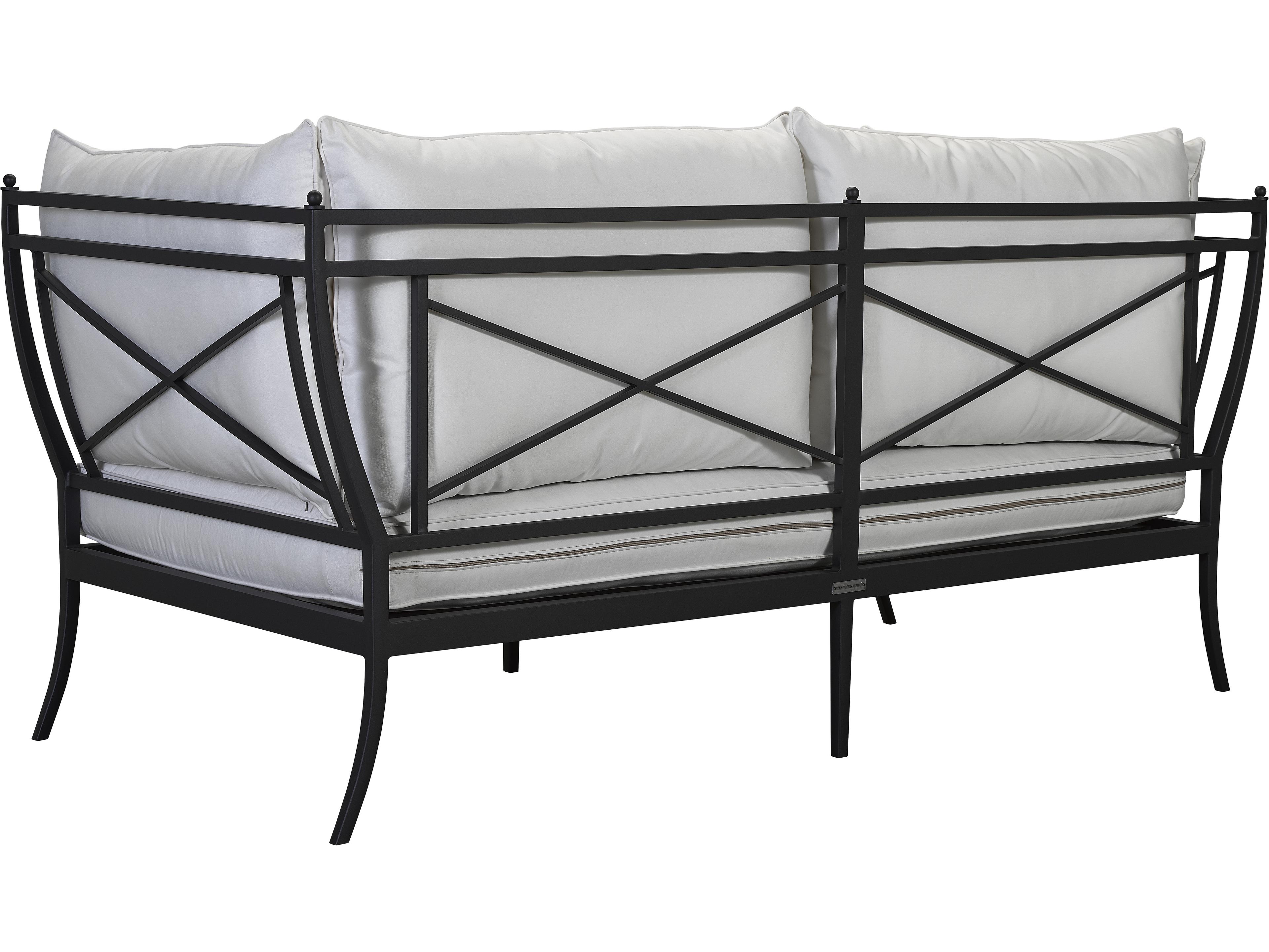 Lane Venture Winterthur Obsidian Black Aluminum Outdoor Patio Daybed