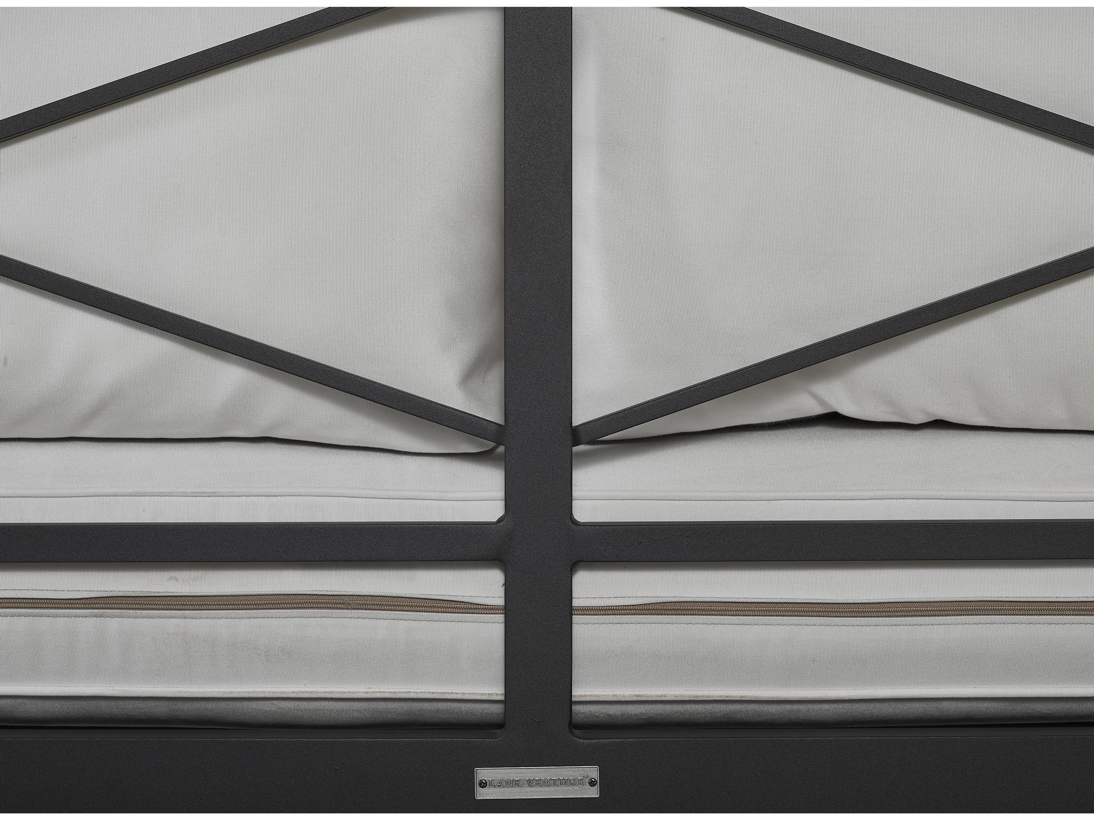 Lane Venture Winterthur Obsidian Black Aluminum Outdoor Patio Daybed