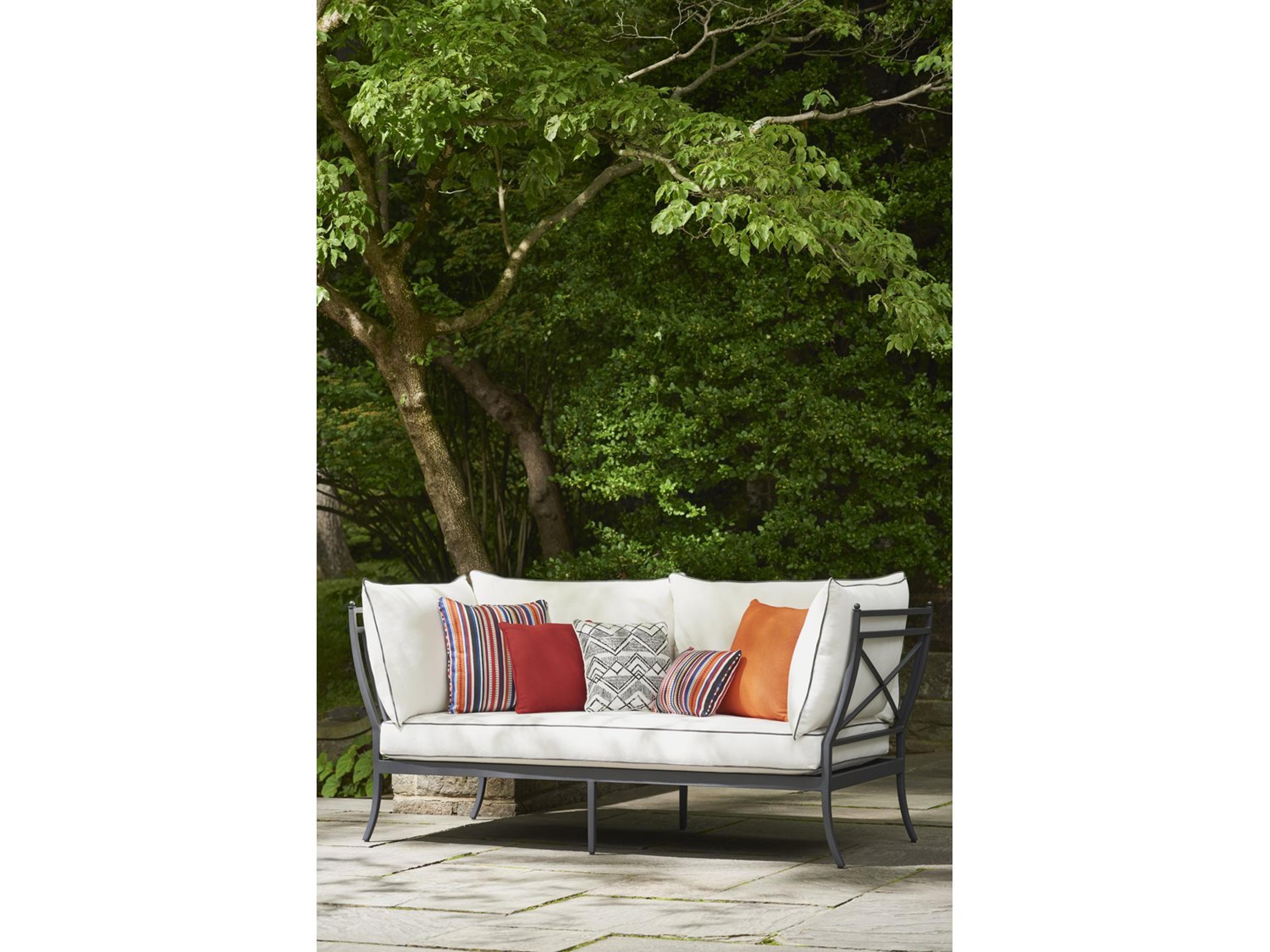 Lane Venture Winterthur Obsidian Black Aluminum Outdoor Patio Daybed