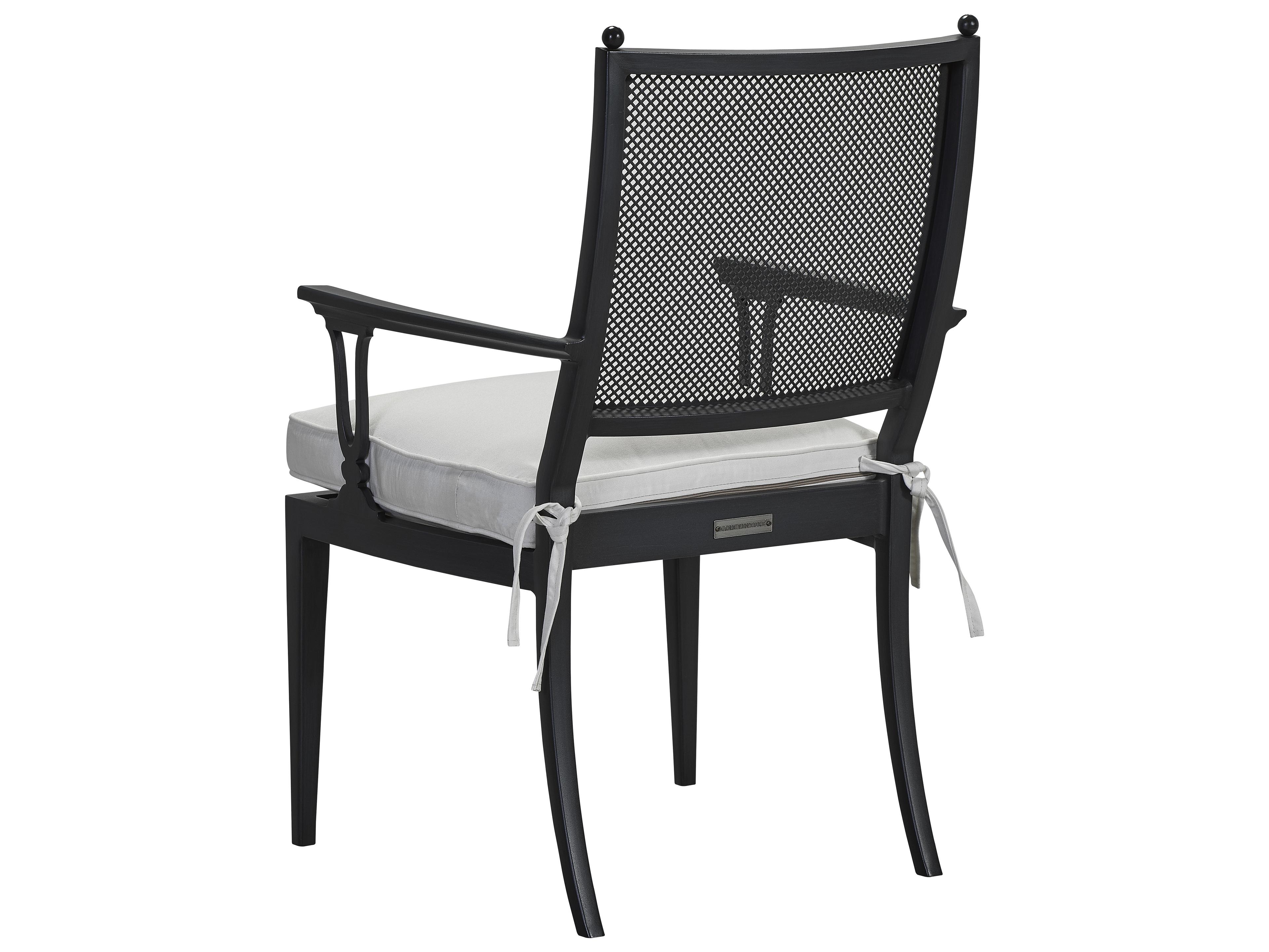 Lane Venture Winterthur Obsidian Black Aluminum Patio Dining Arm Chair