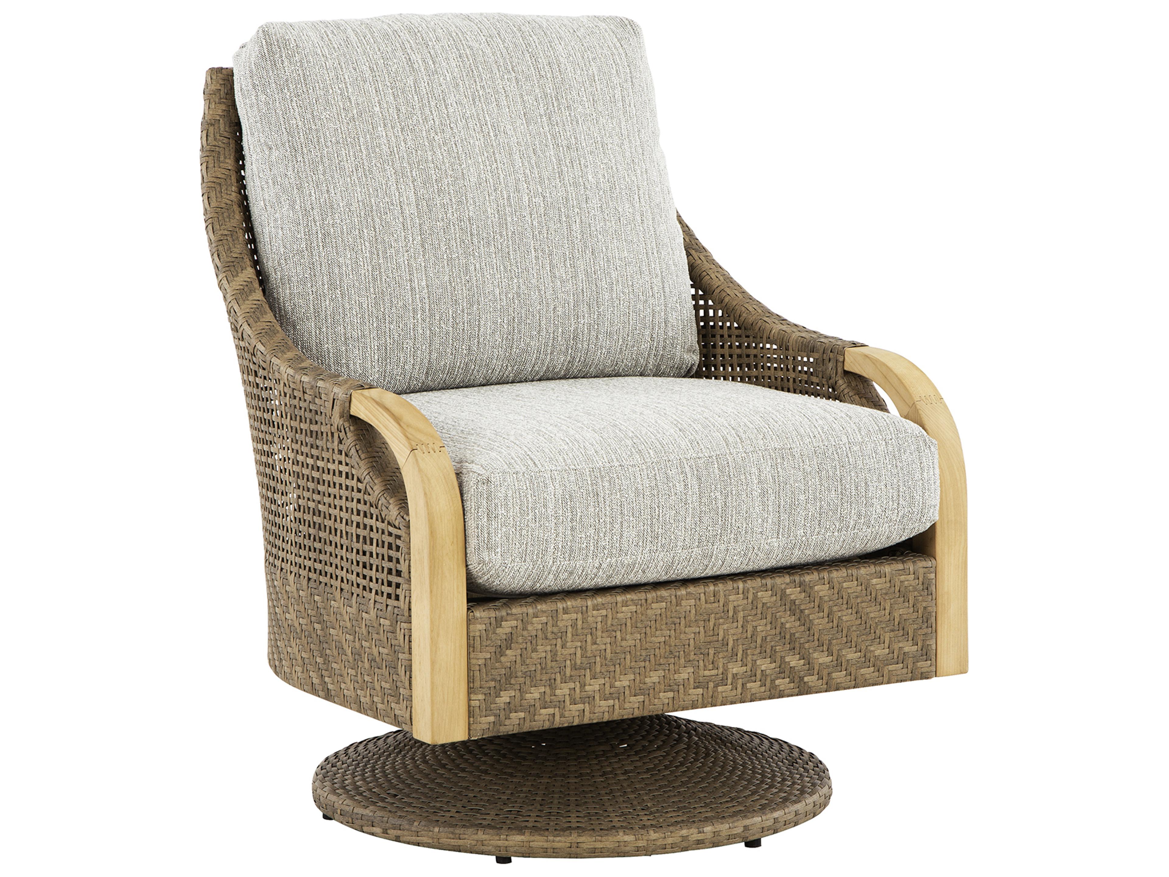 Edgewood Swivel Rocker Lounge Chair Natural Teak