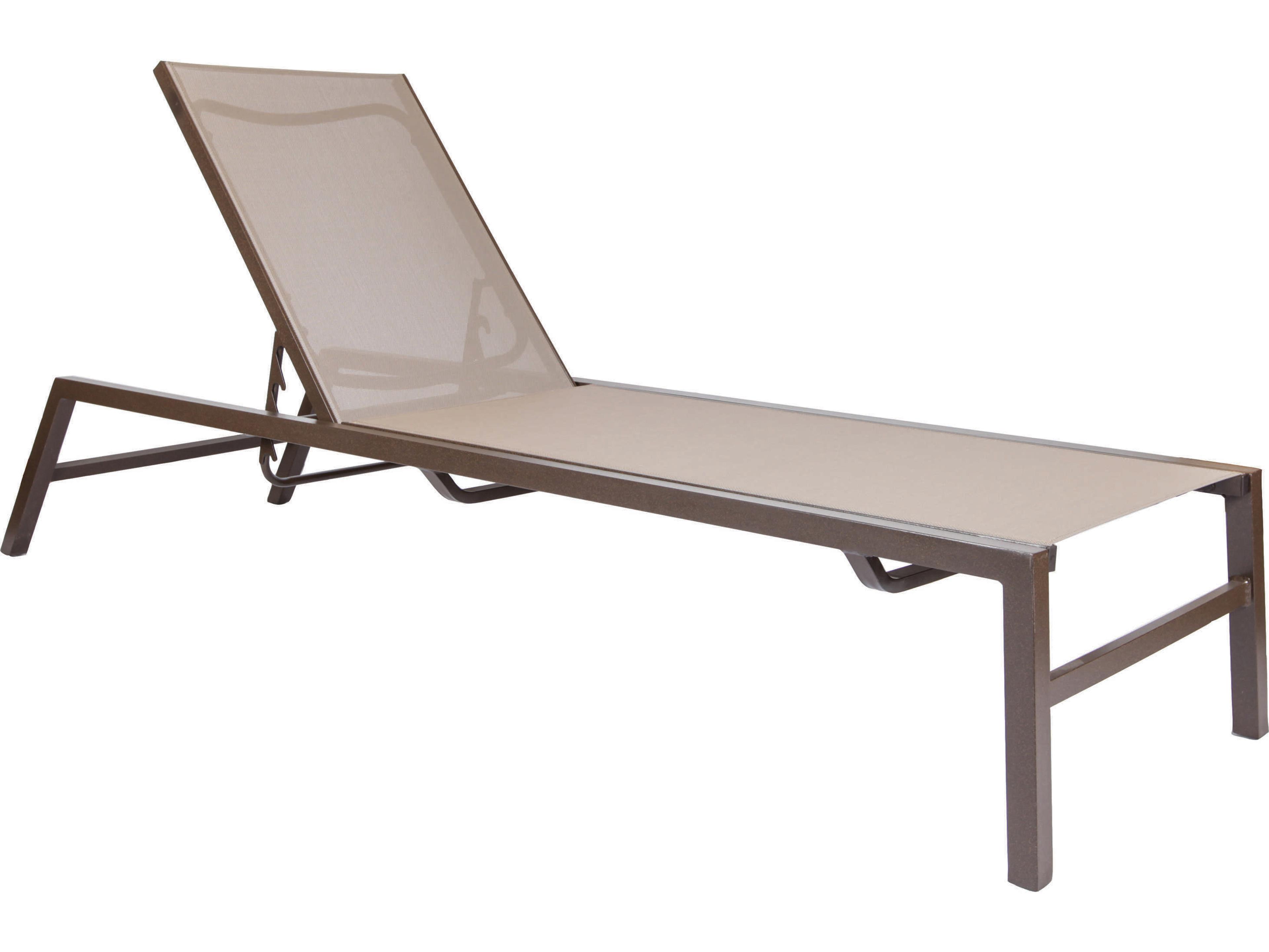 Cypress Sling Aluminum Adjustable Stackable Patio Chaise Lounge