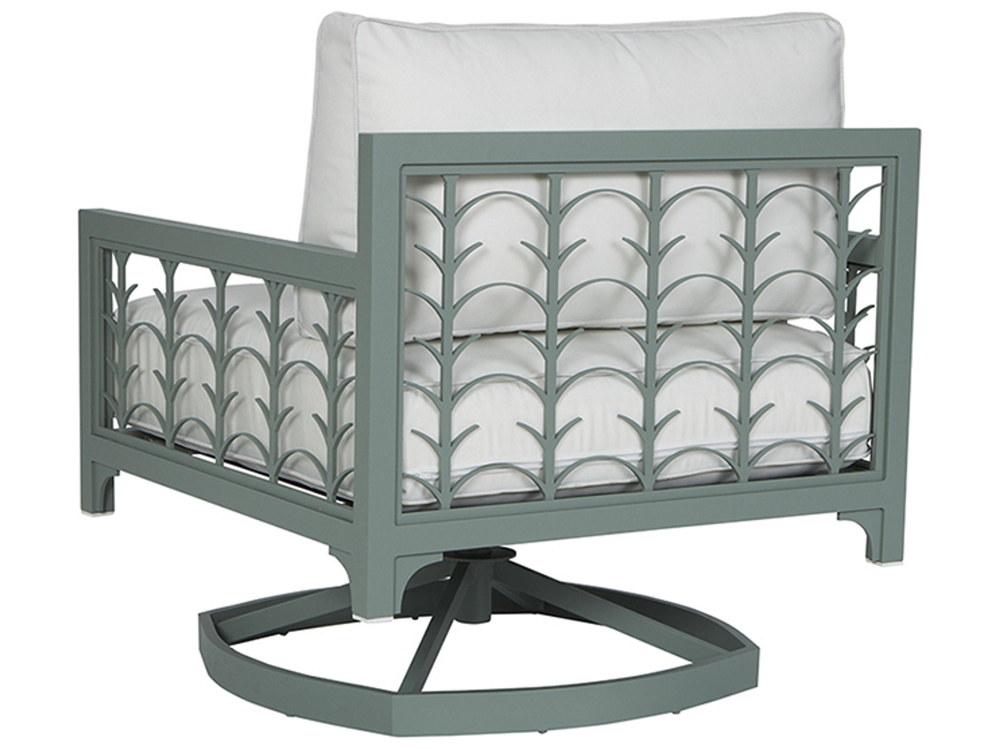 Lane Venture Tracery by Celerie Kemble Aluminum Swivel Rocker Lounge Chair