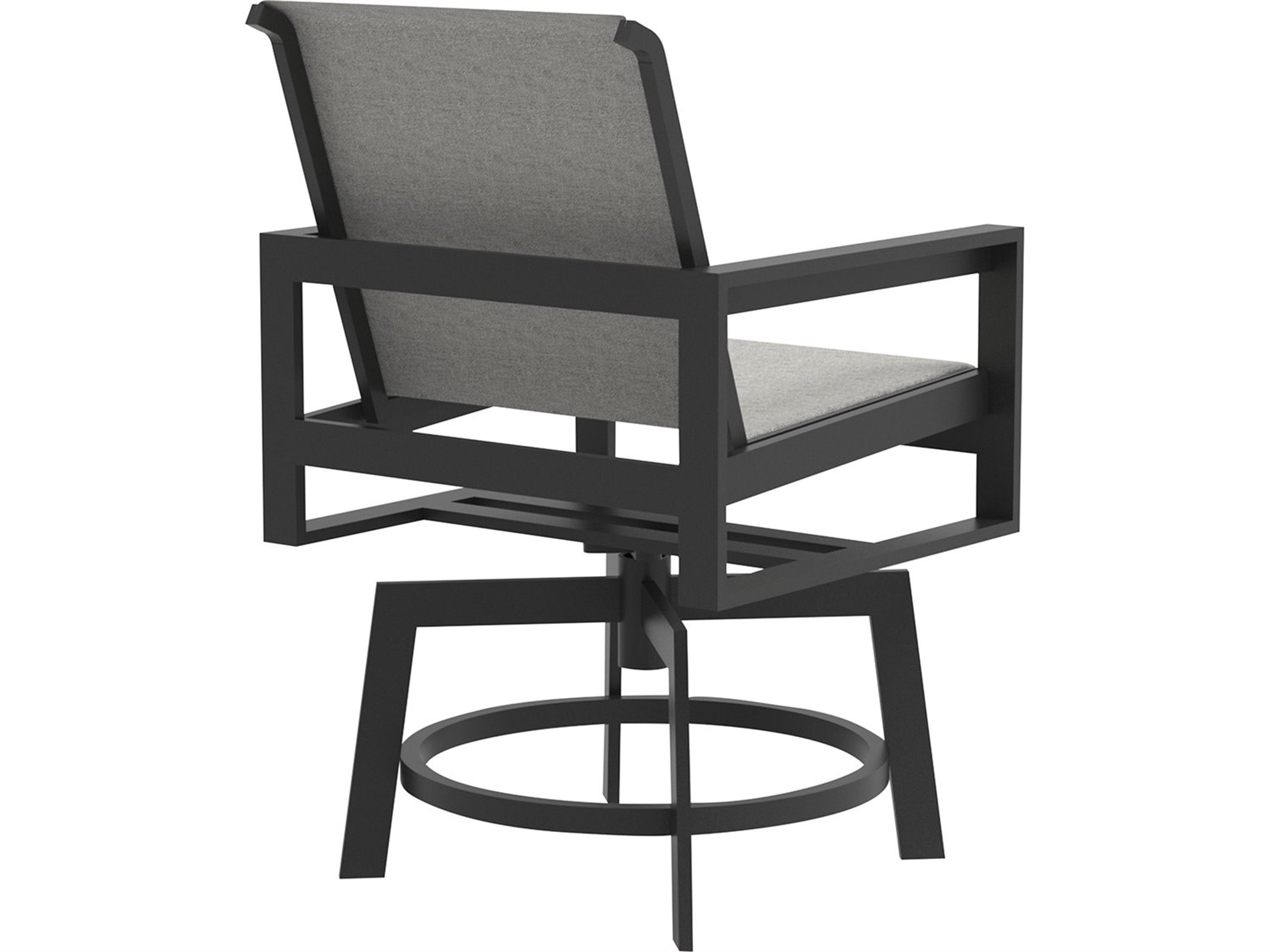 Lane Venture Bonavista Sling Swivel Bar Stool in Track Arm