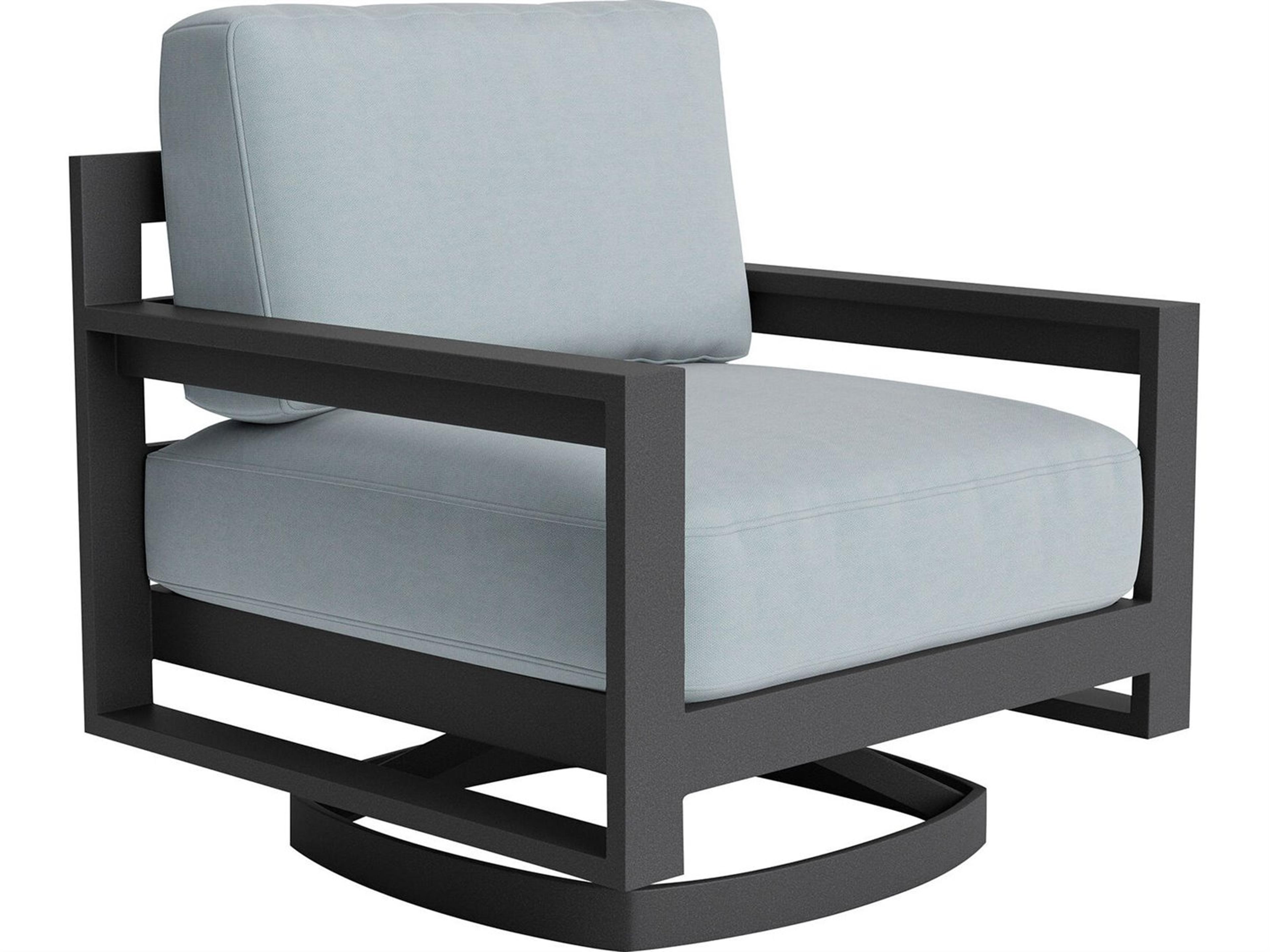 Bonavista Swivel Rocker Lounge Chair in Track Arm