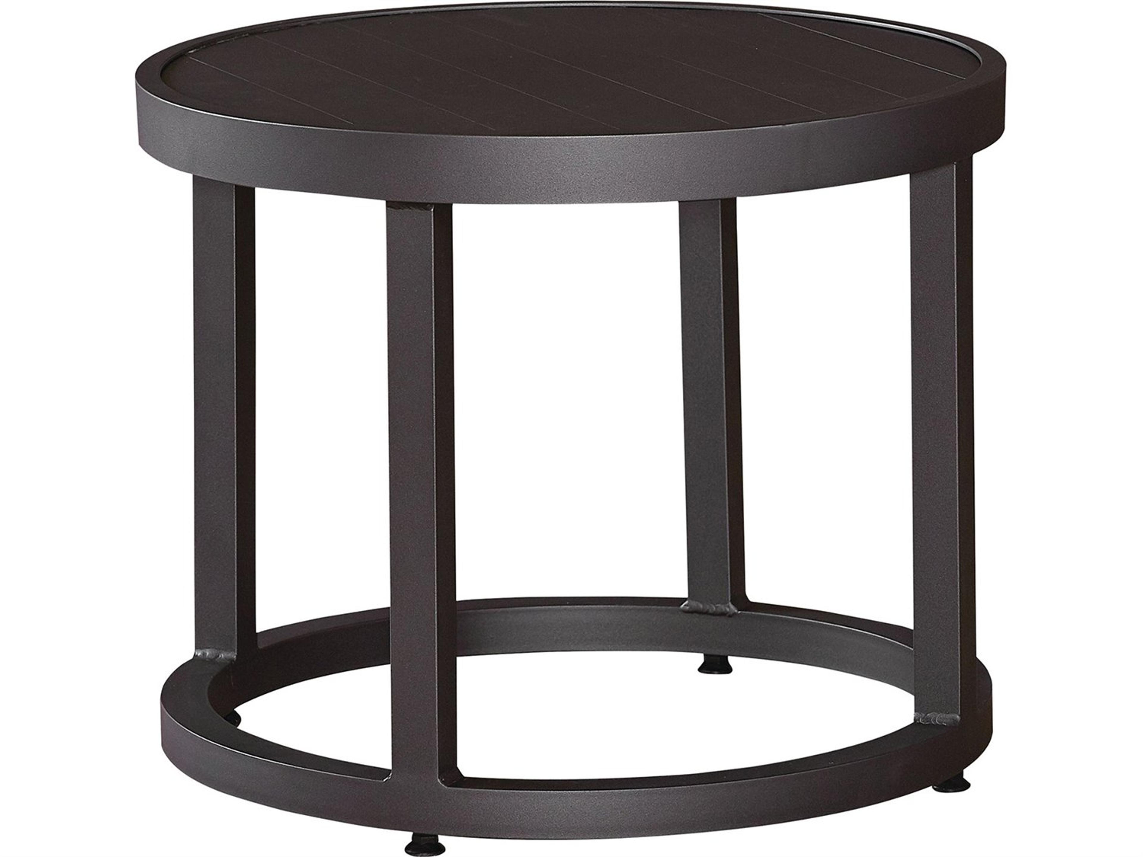 Lane Venture Bonavista Aluminum Round End Table - Slat Top