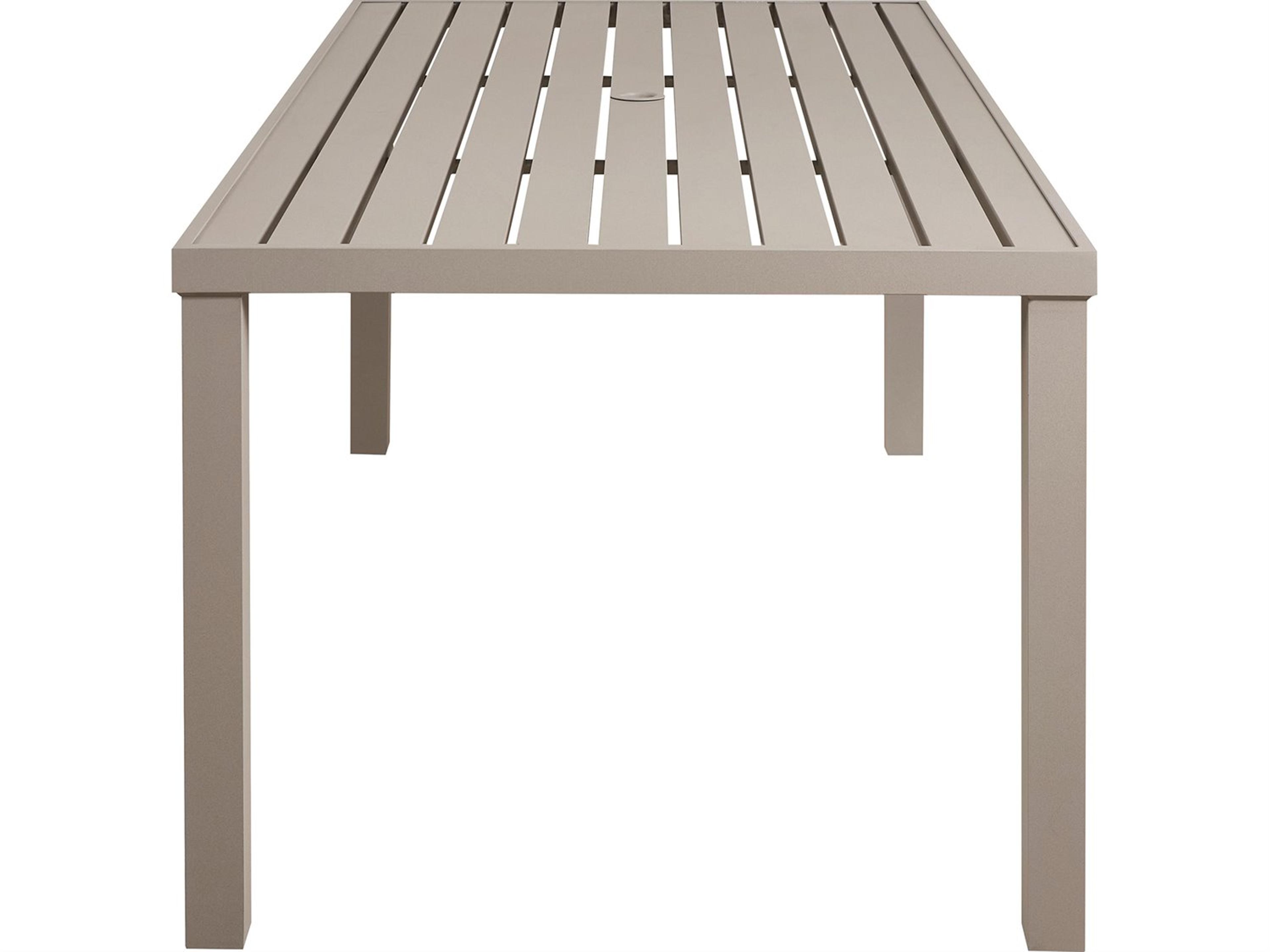 Lane Venture Bonavista Aluminum 72" Rectangular Dining Table- Slat Top