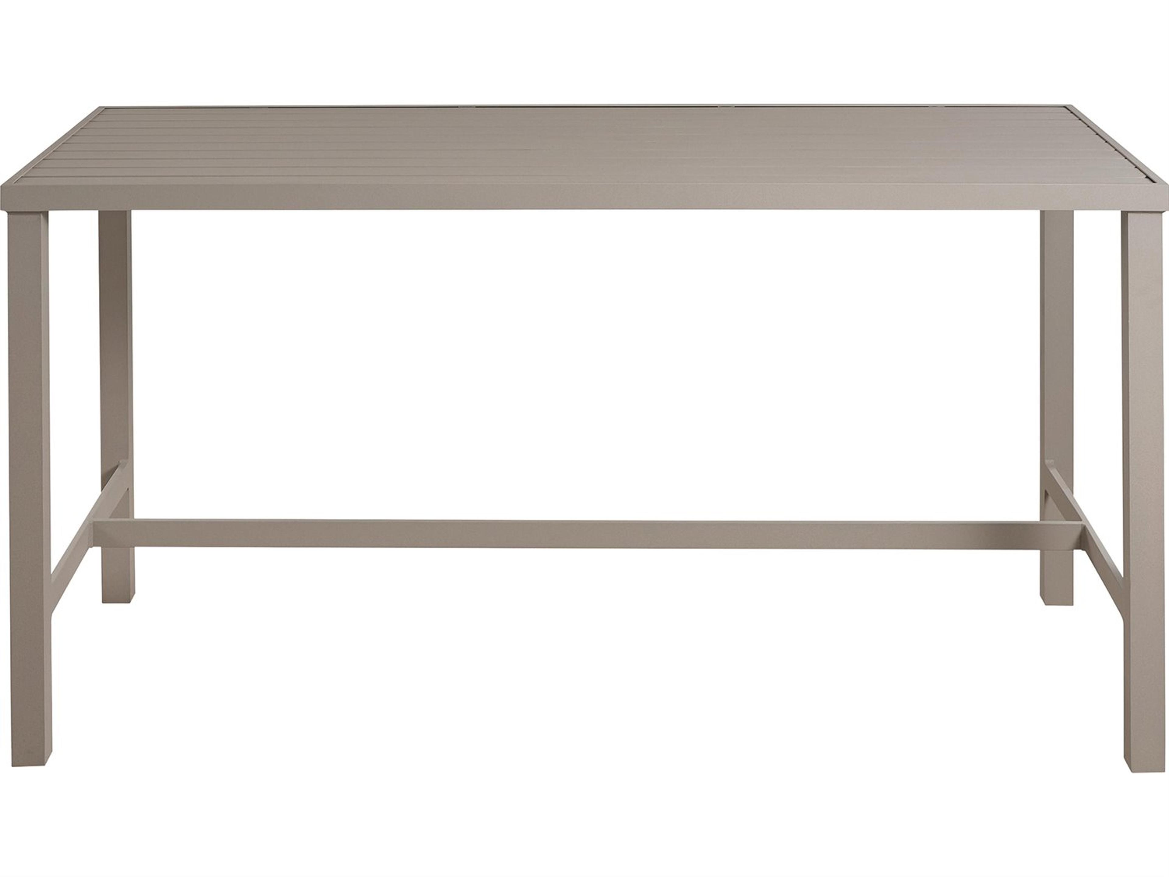 Lane Venture Bonavista Aluminum 84" Rectangular Bar Table- Slat Top