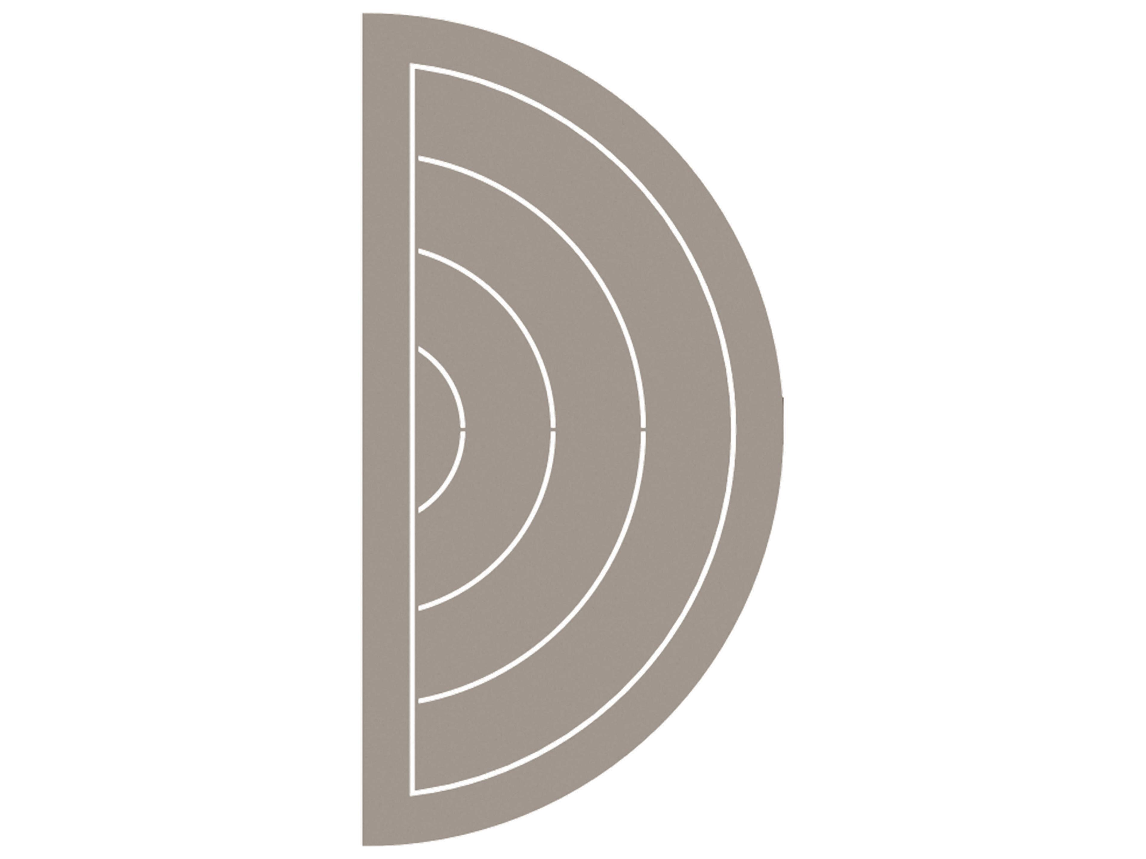 Lane Venture Contempo Aluminum Demilune Outdoor End Table