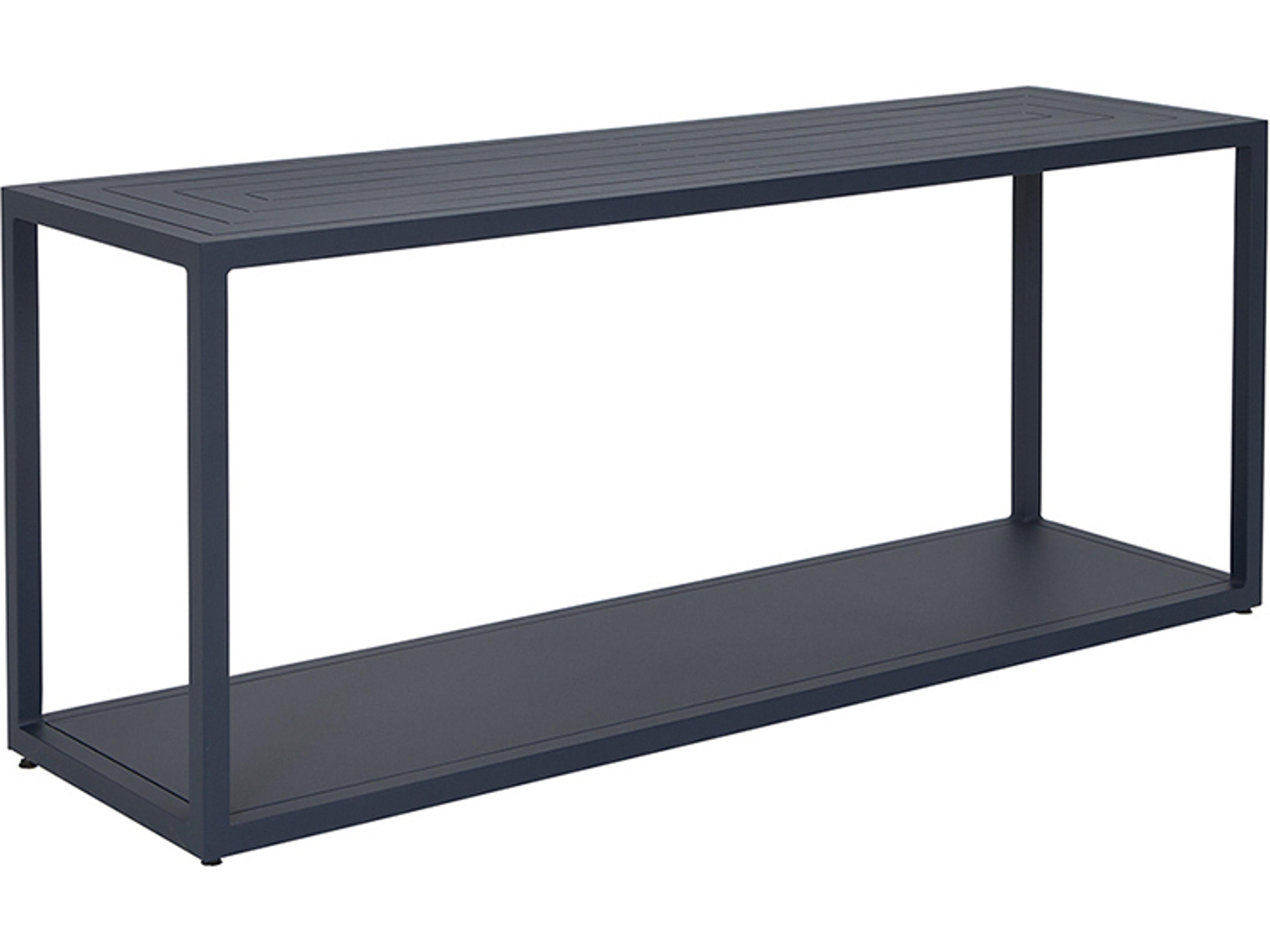 Contempo Aluminum Rectangular Console Table
