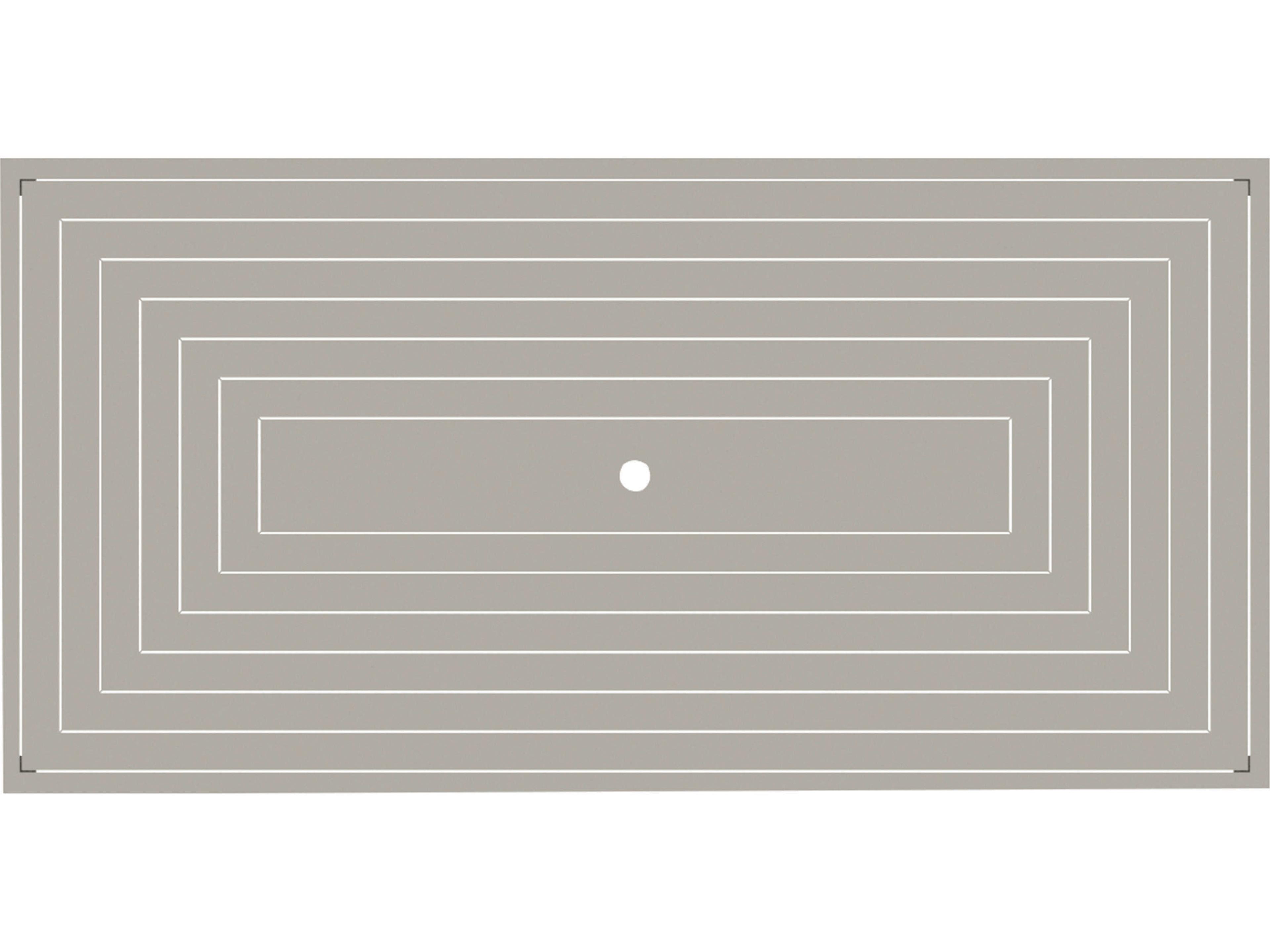 Lane Venture Contempo Aluminum Rectangular Outdoor Dining Table with Umbrella Hole