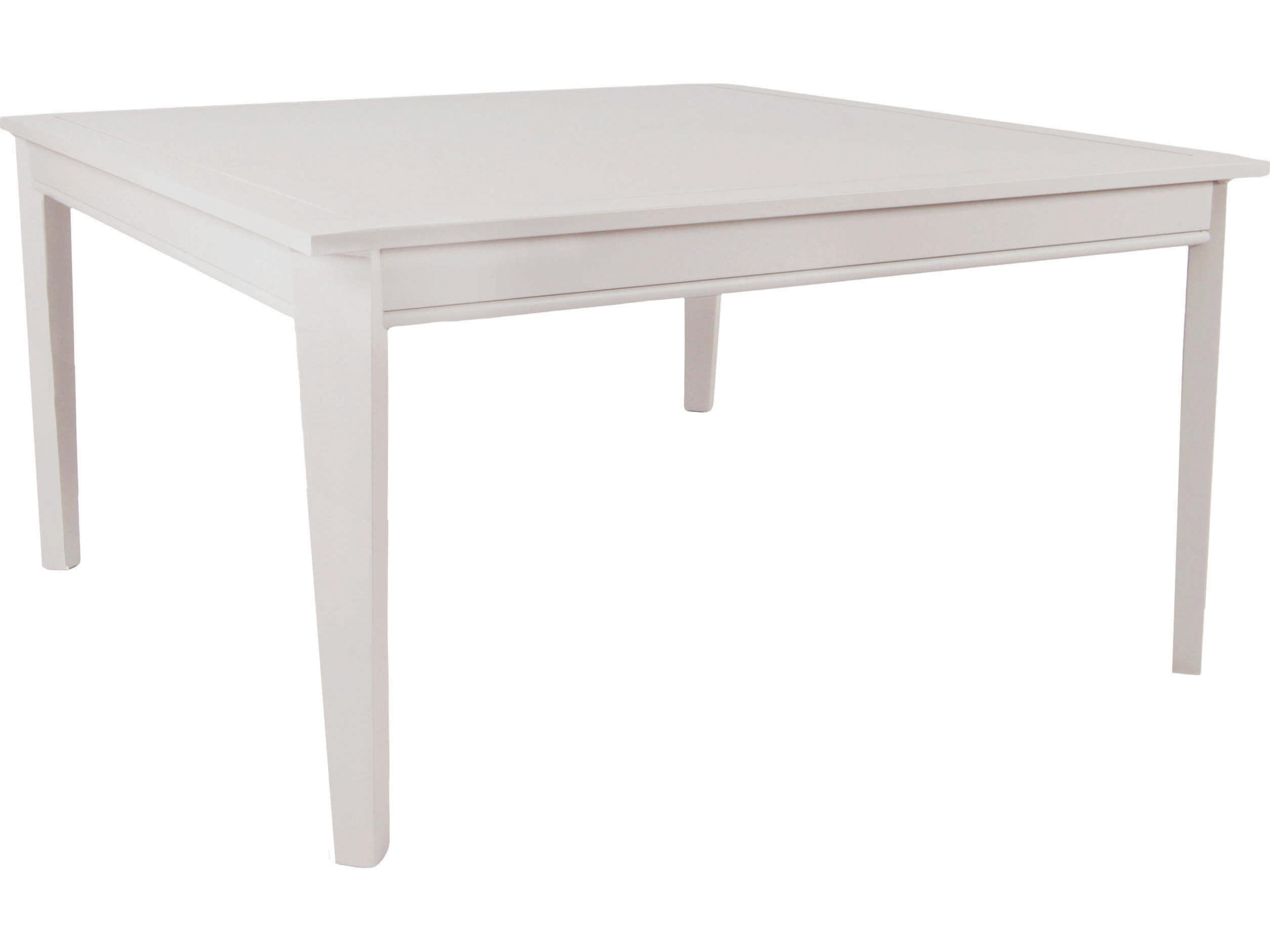 Santa Rosa Aluminum Square Outdoor Patio Dining Table with Umbrella Hole