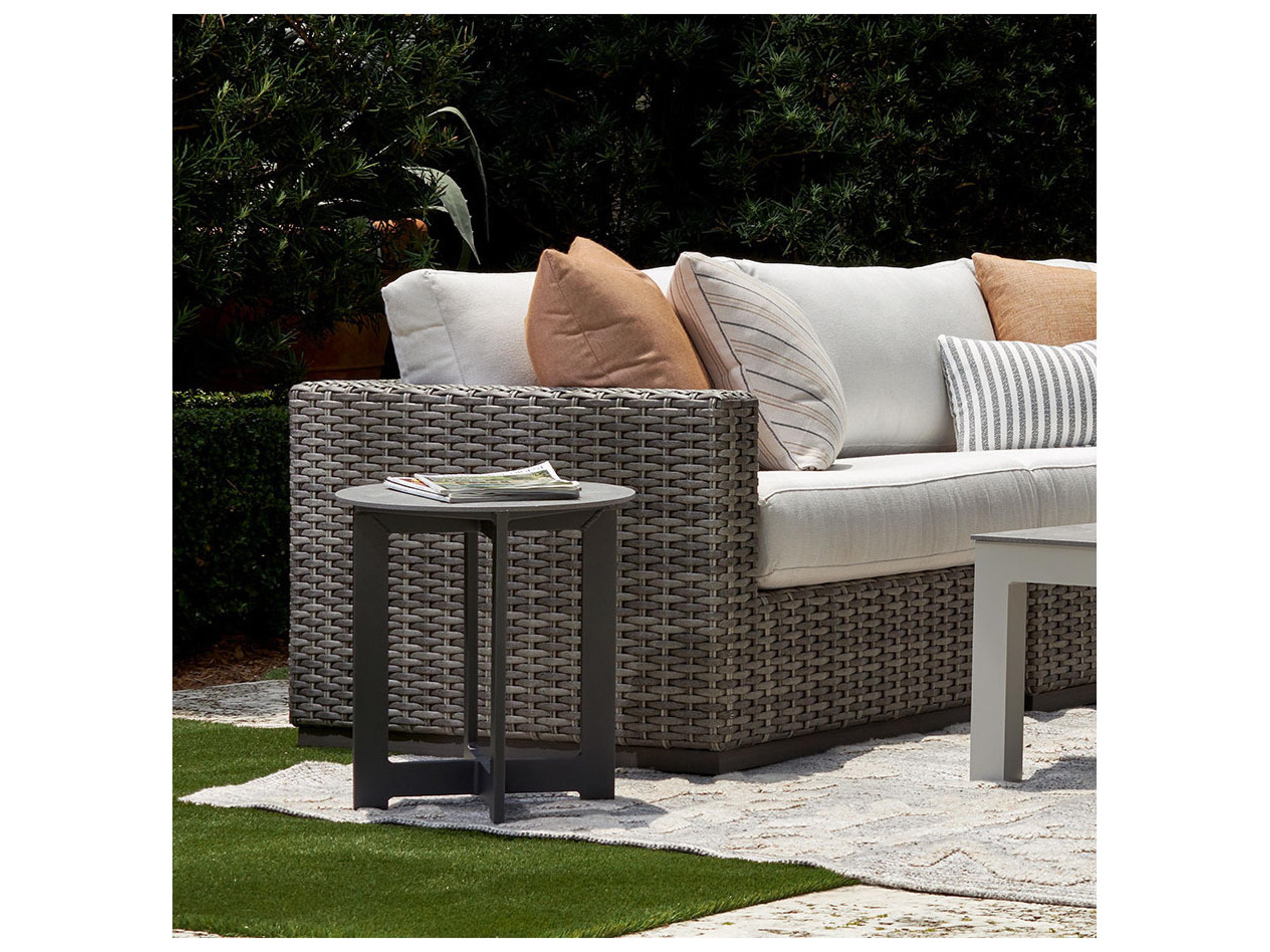 Lane Venture Fulton Aluminum Round End Table