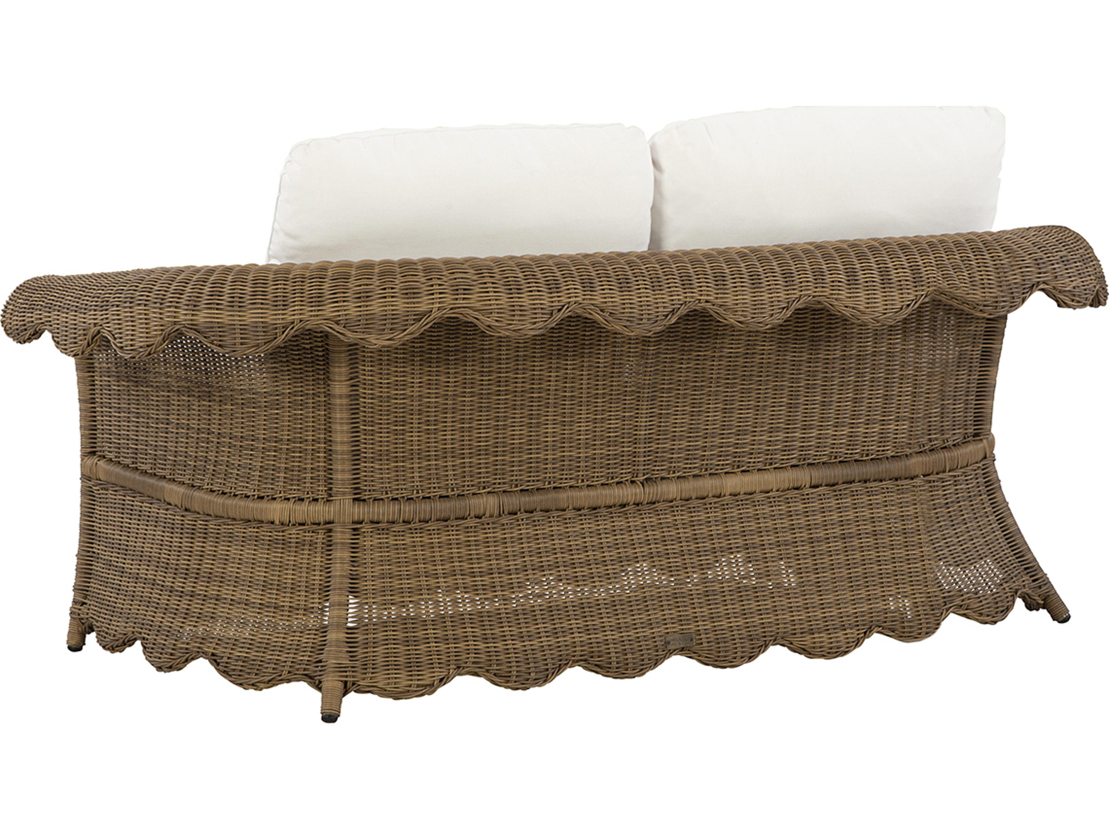 Lane Venture Cleary by Celerie Kemble Wicker Outdoor Patio Loveseat