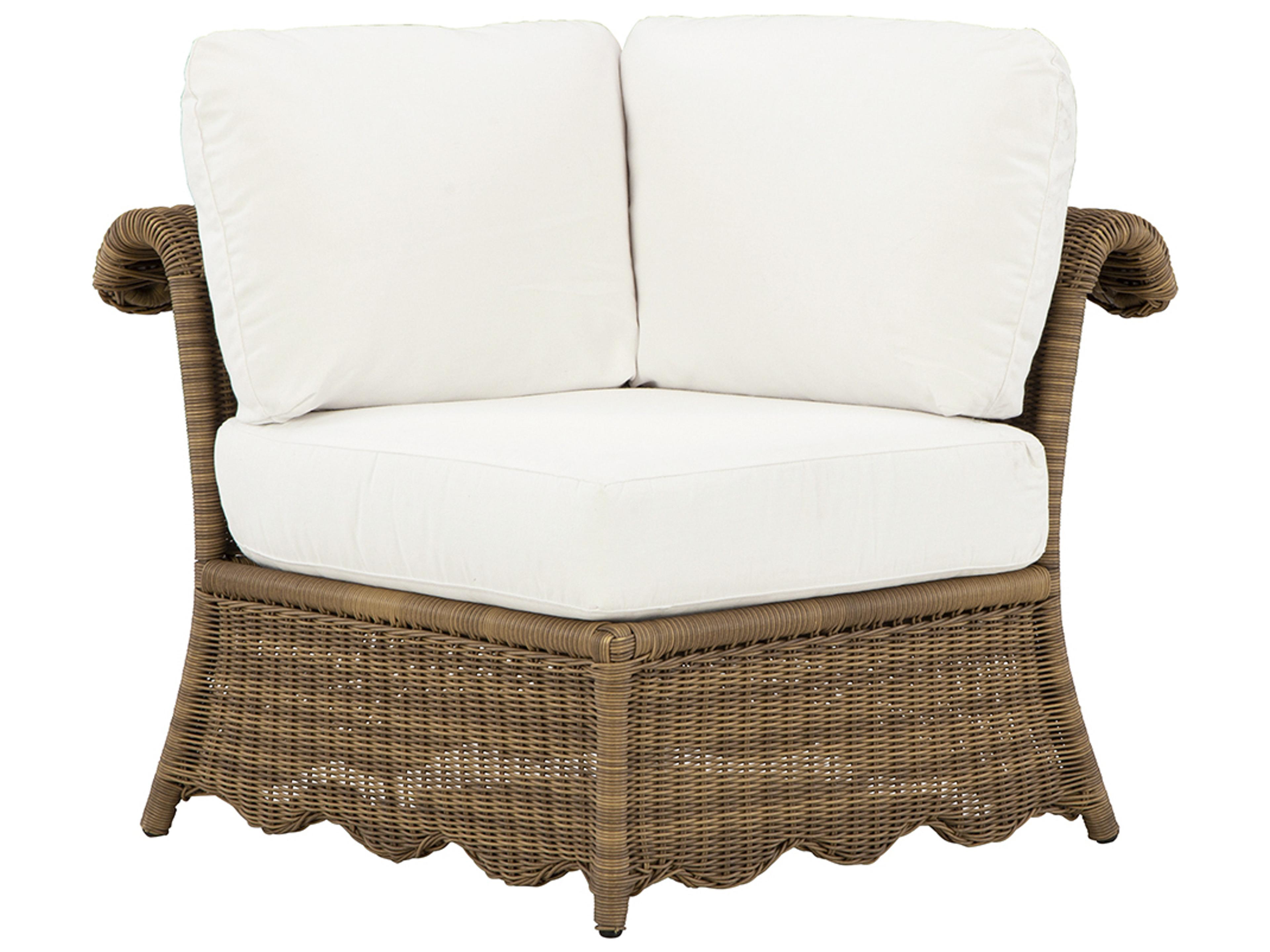 Lane Venture Cleary by Celerie Kemble Wicker Corner Outdoor Lounge Chair