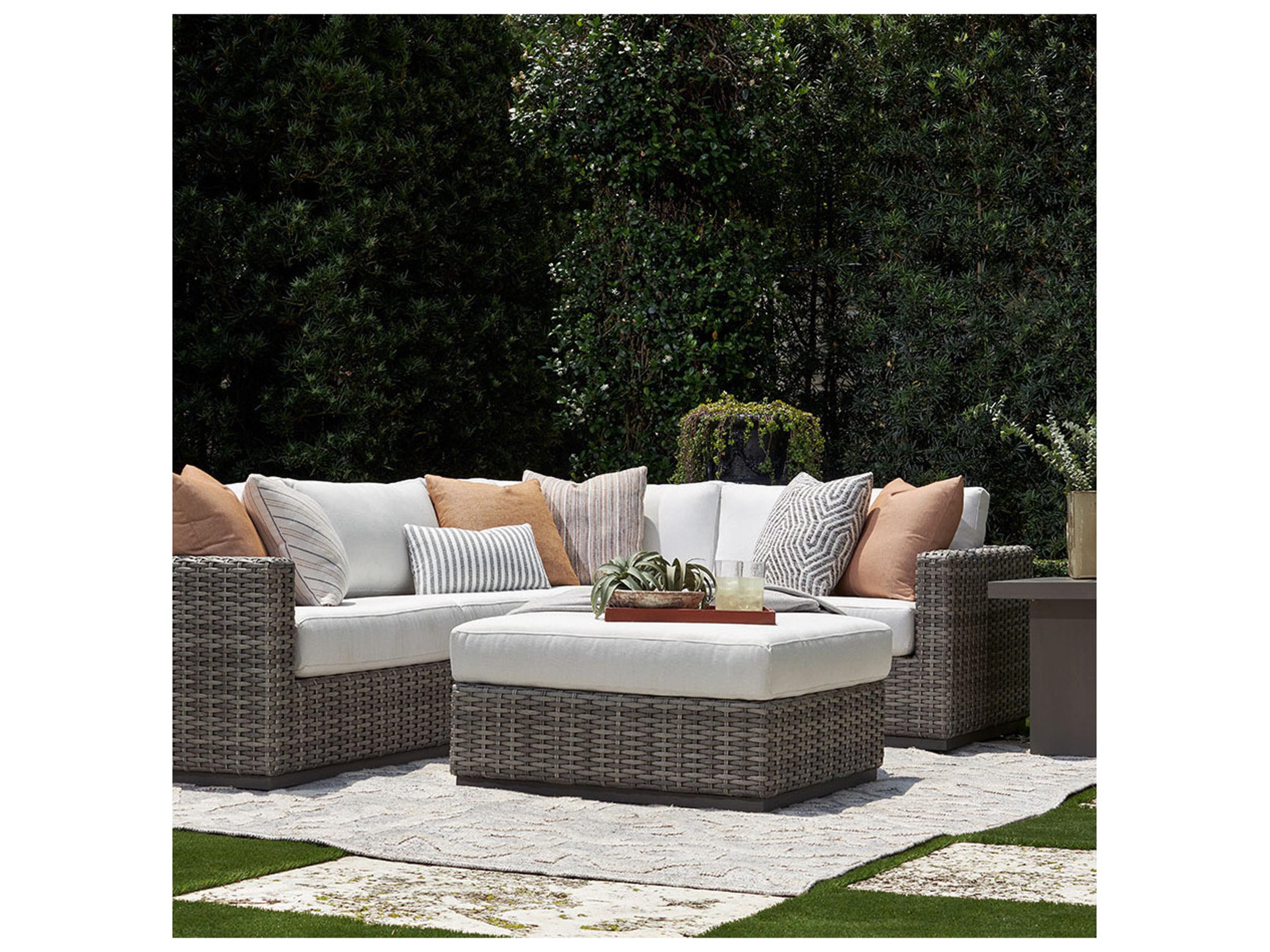 Lane Venture Hyannis Wicker Ottoman