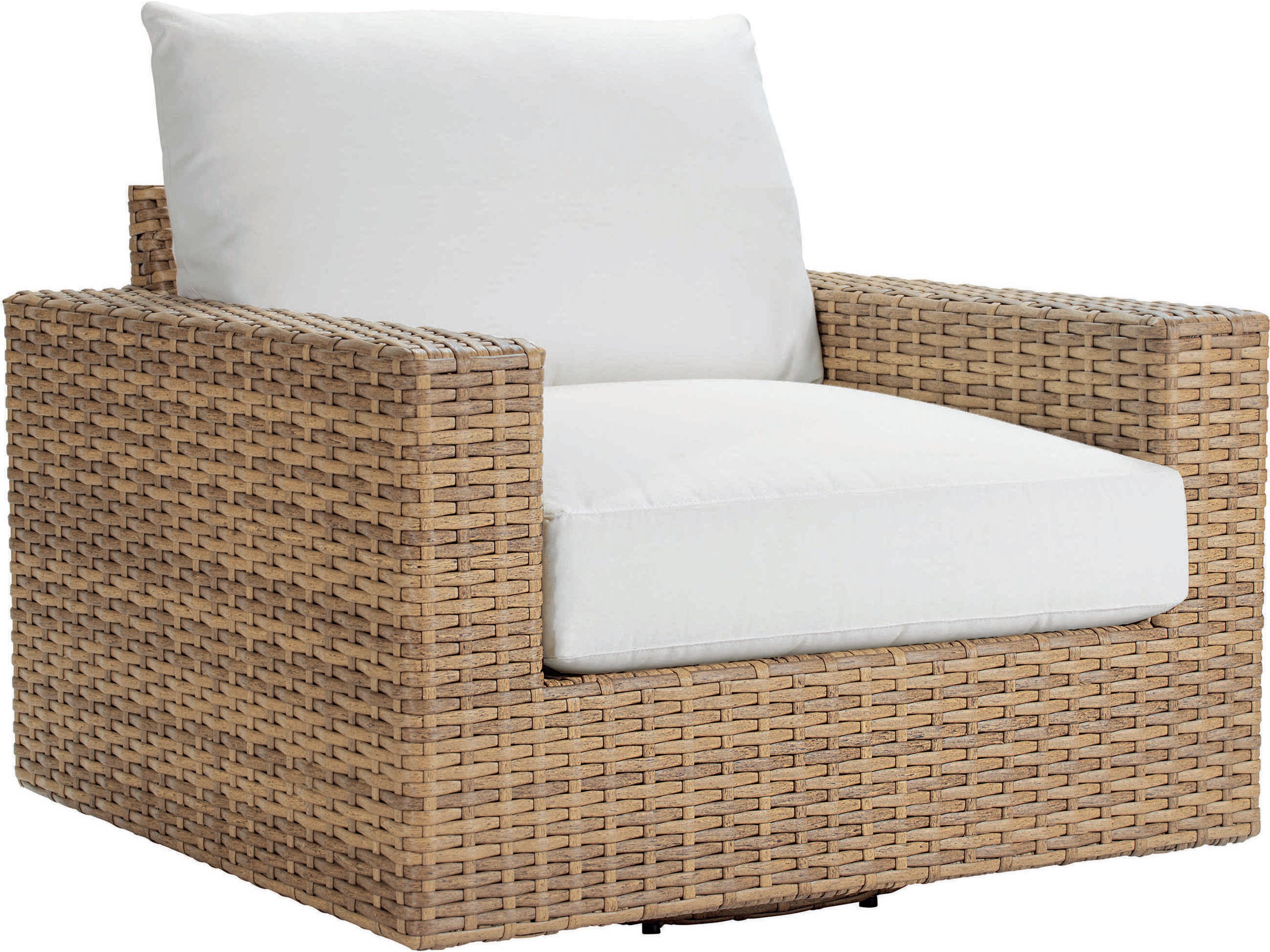Campbell Wicker Swivel Outdoor Patio Lounge Chair