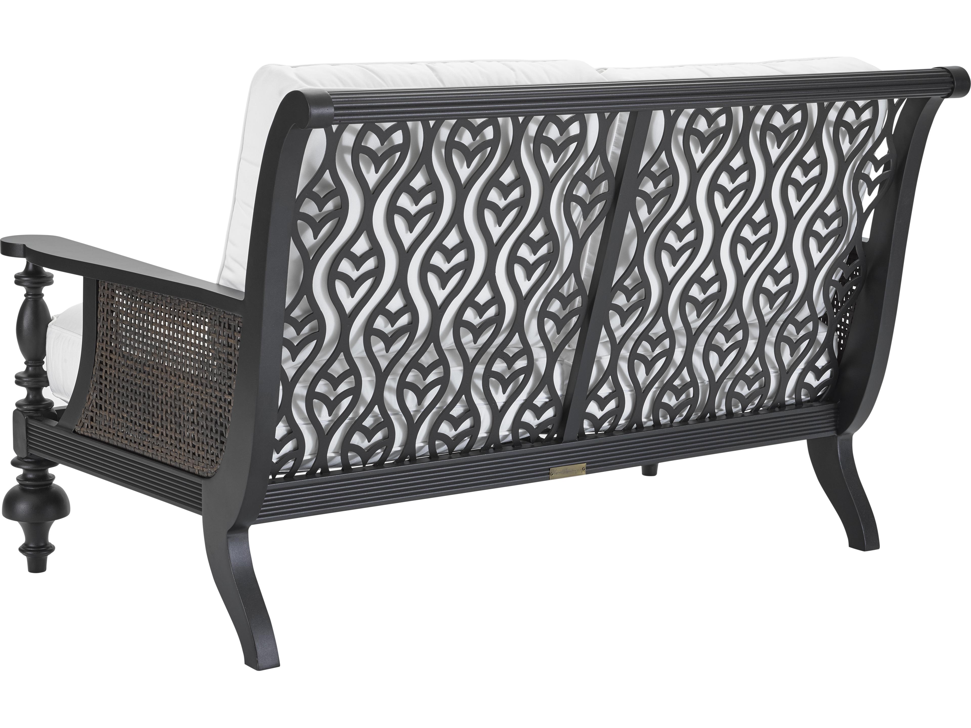 Lane Venture Hemingway Plantation Black Truffle Cast Aluminum Outdoor Loveseat