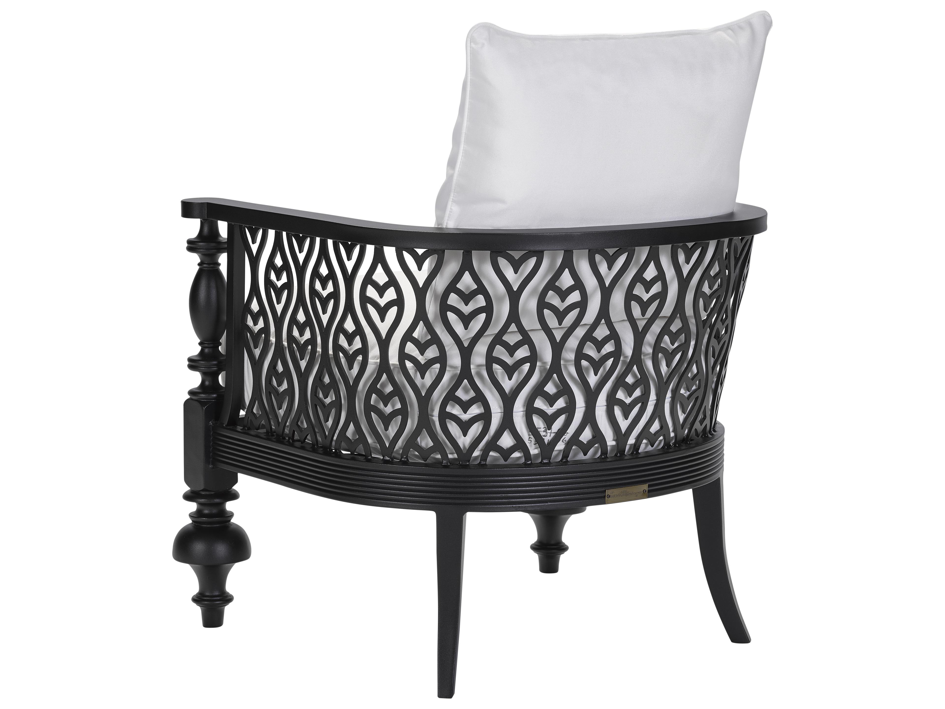 Lane Venture Hemingway Plantation Black Truffle Cast Aluminum Accent Chair