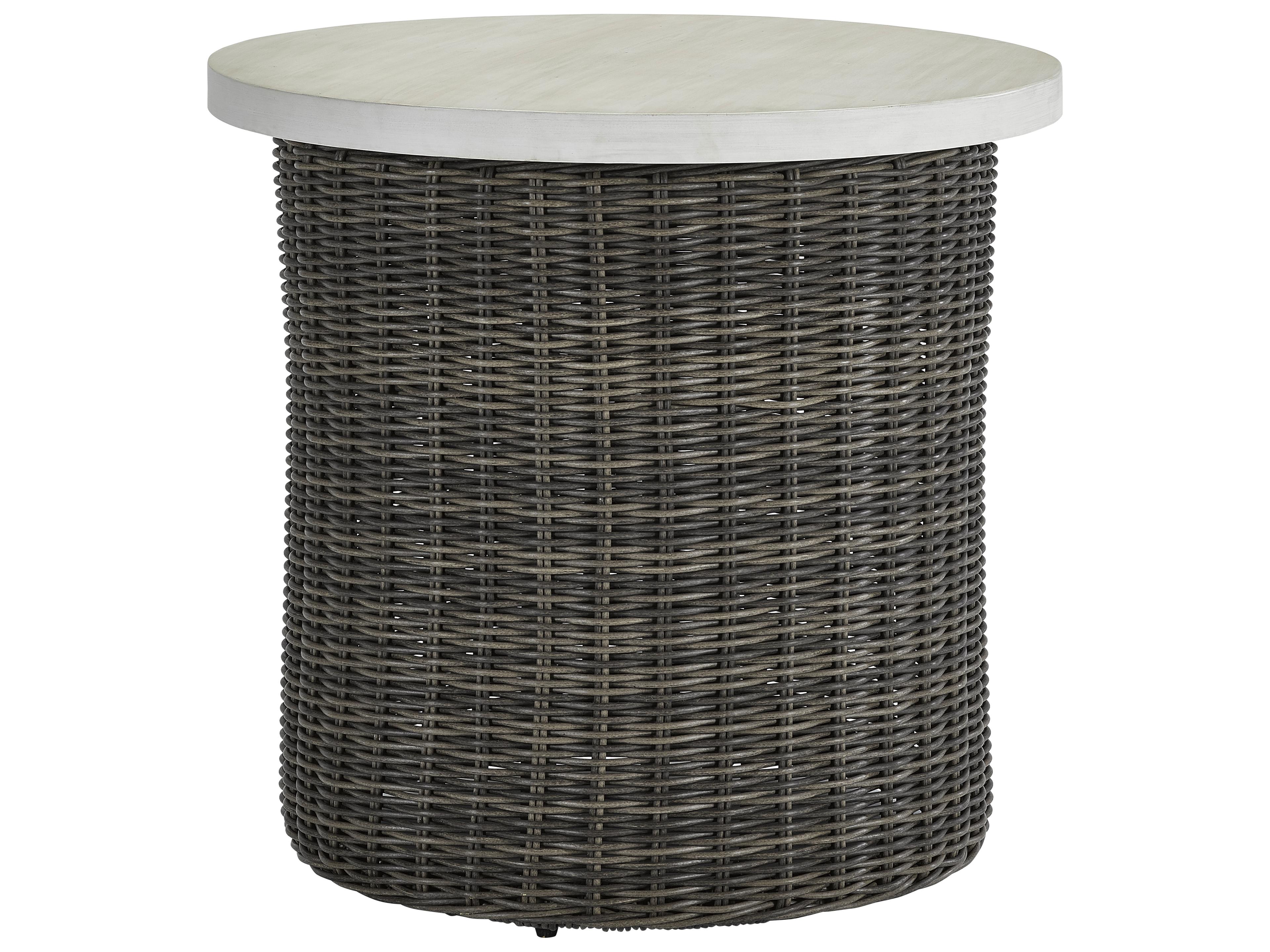Oasis Round End Table Outdoor Wicker