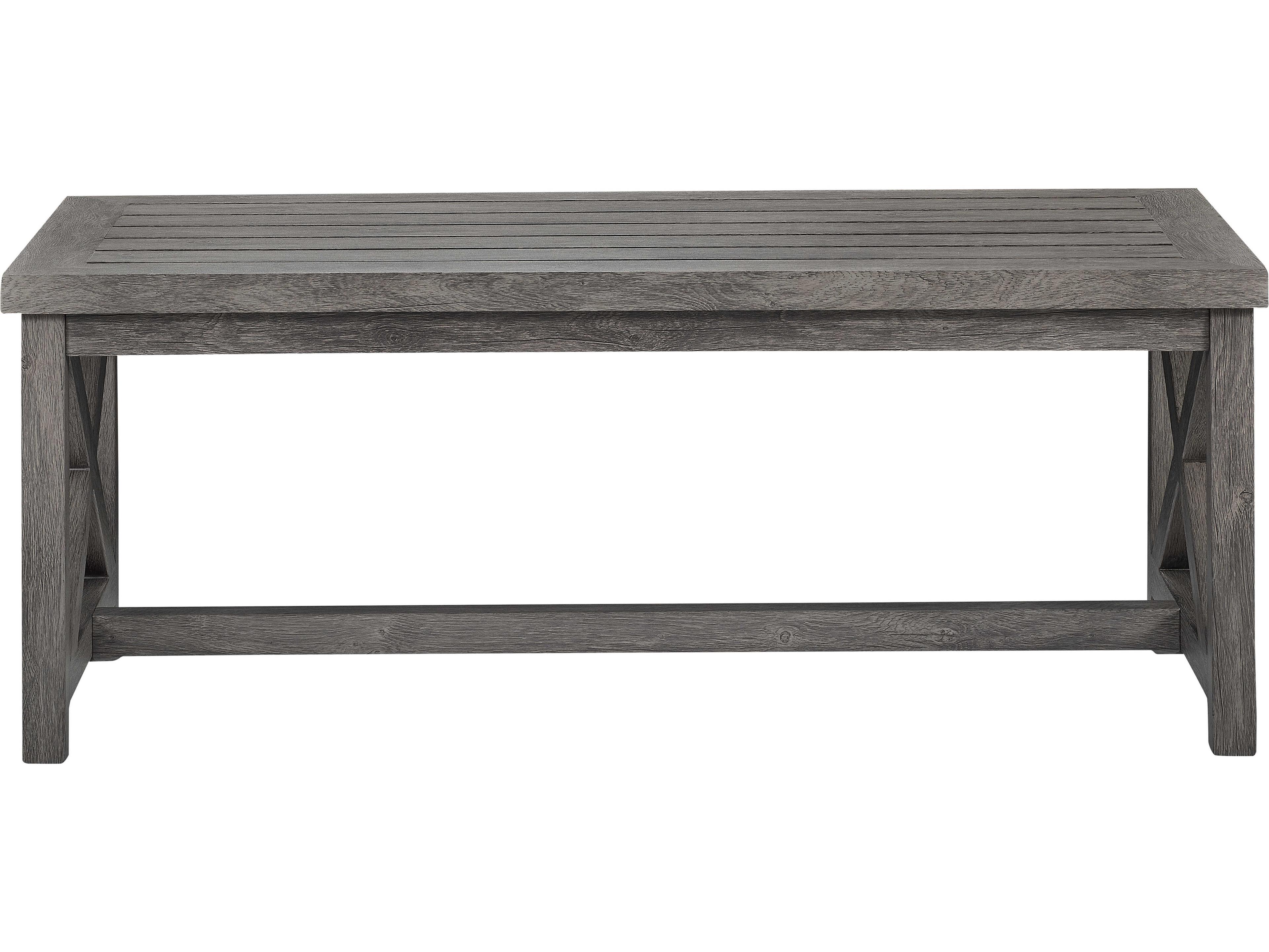 Mystic Harbor Rectangular Cocktail Table Wood Grain Aluminum