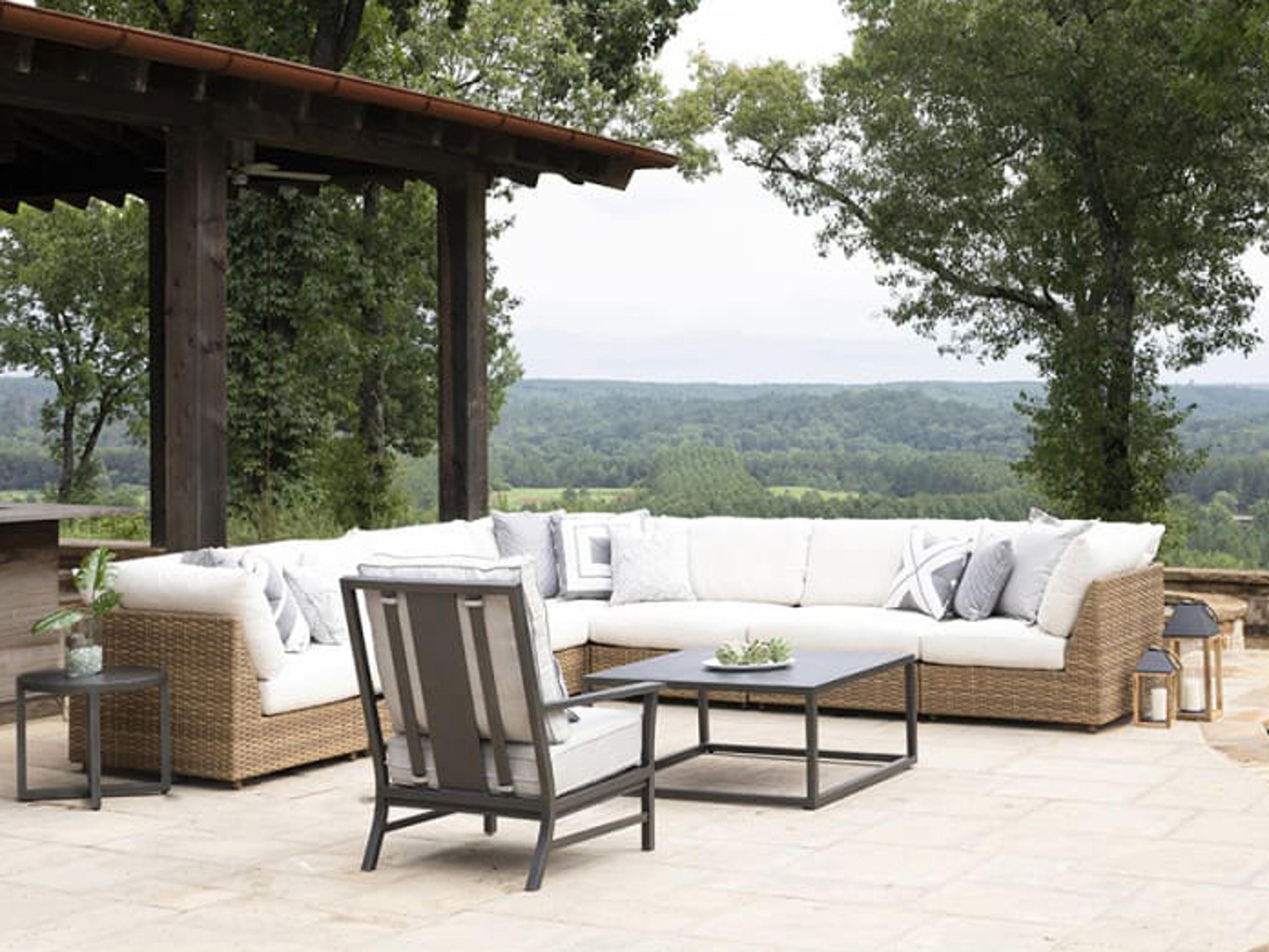 Campbell Wicker Cushion Patio Lounge Set