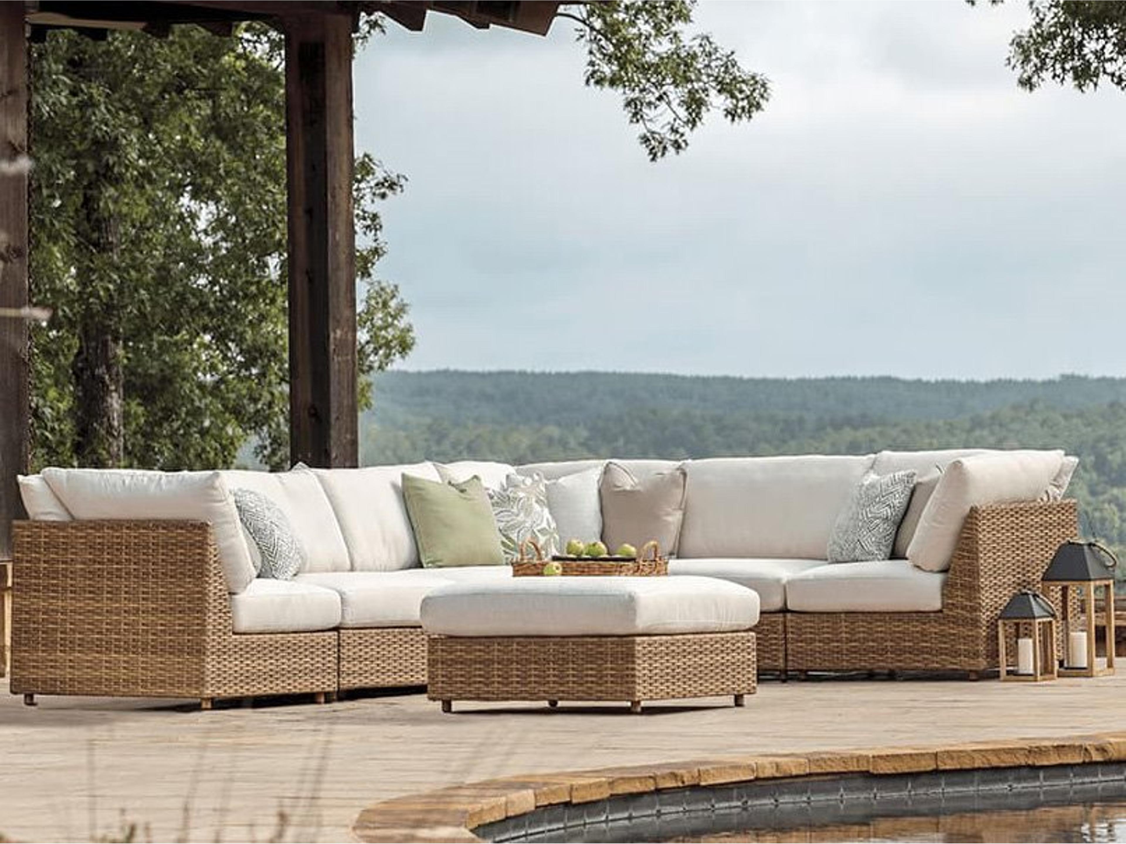 Campbell Wicker Cushion Outdoor Patio Lounge Set