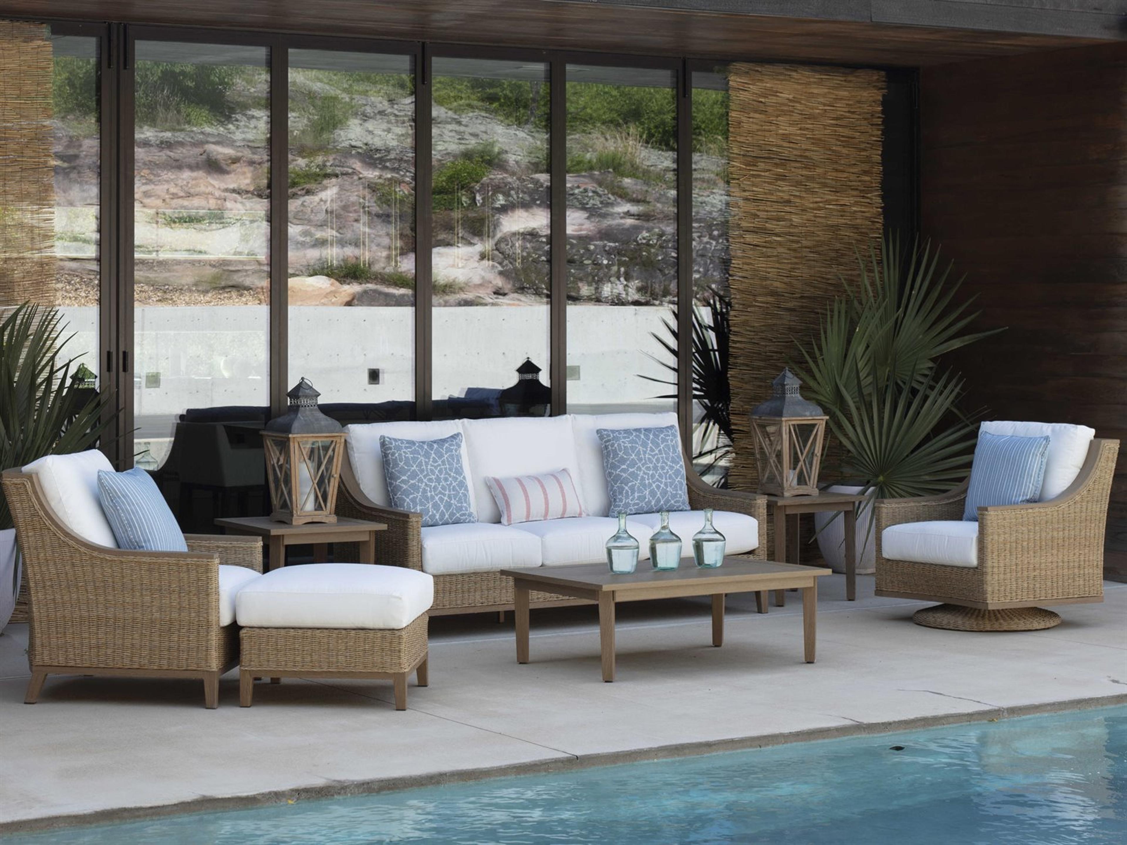 Hemmingway Loggia Honey Wicker Outdoor Lounge Set