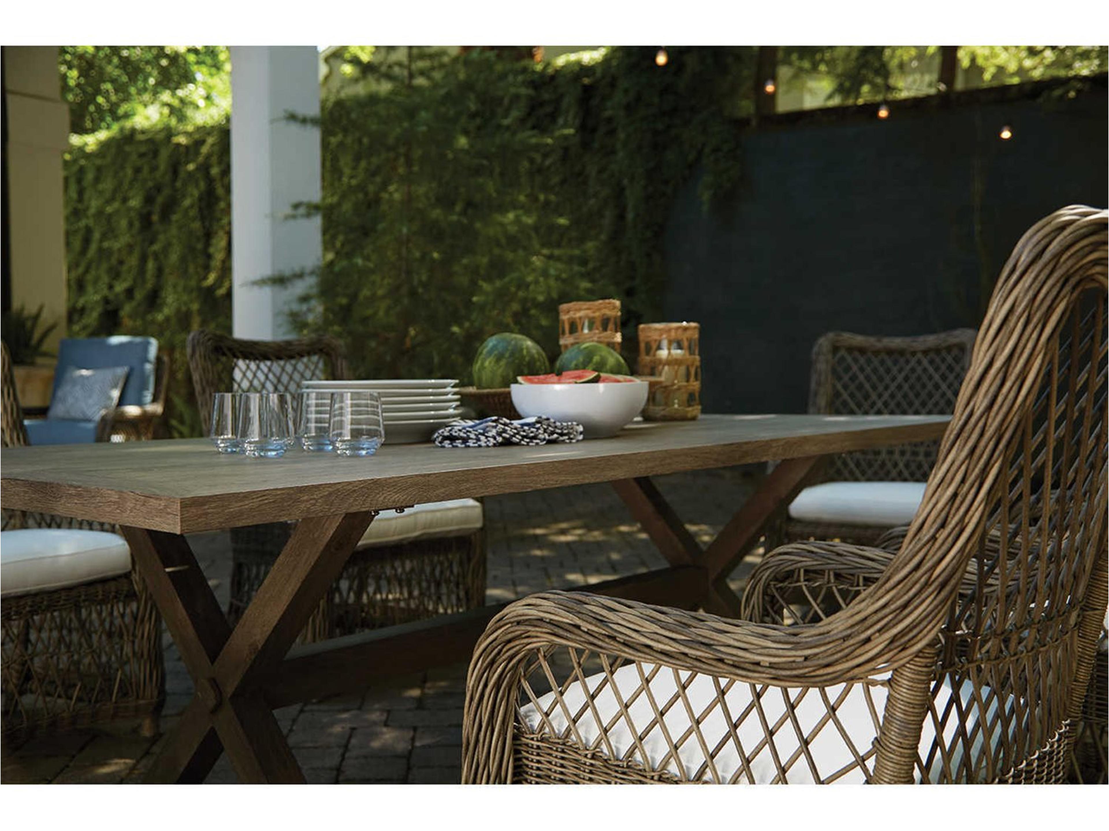 Lane Venture Mystic Harbor French Grey Wicker Patio Dining Set