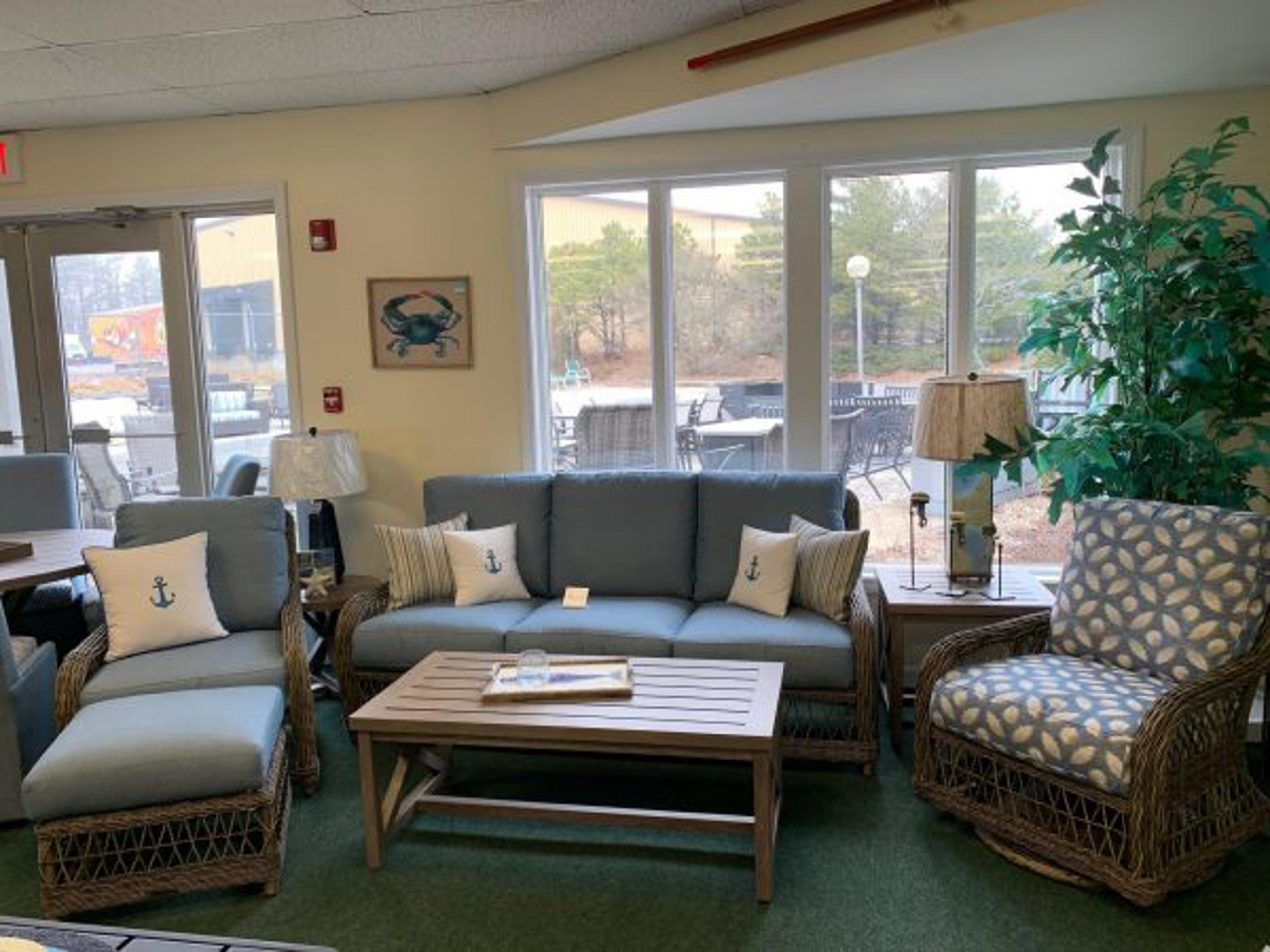 Mystic Harbor Wicker Cushion Outdoor Lounge Set