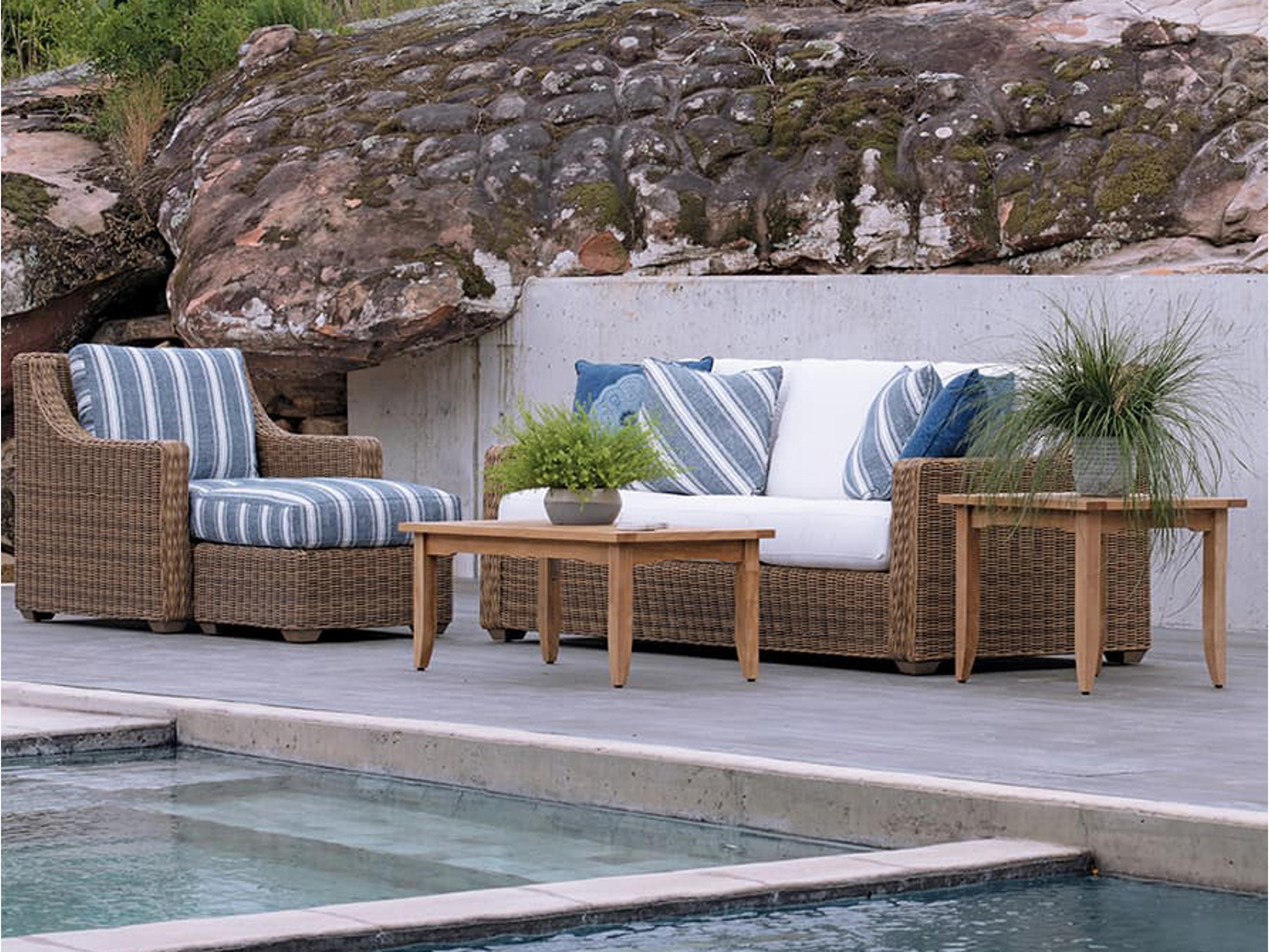 Oasis Wicker Cushion Outdoor Patio Lounge Set