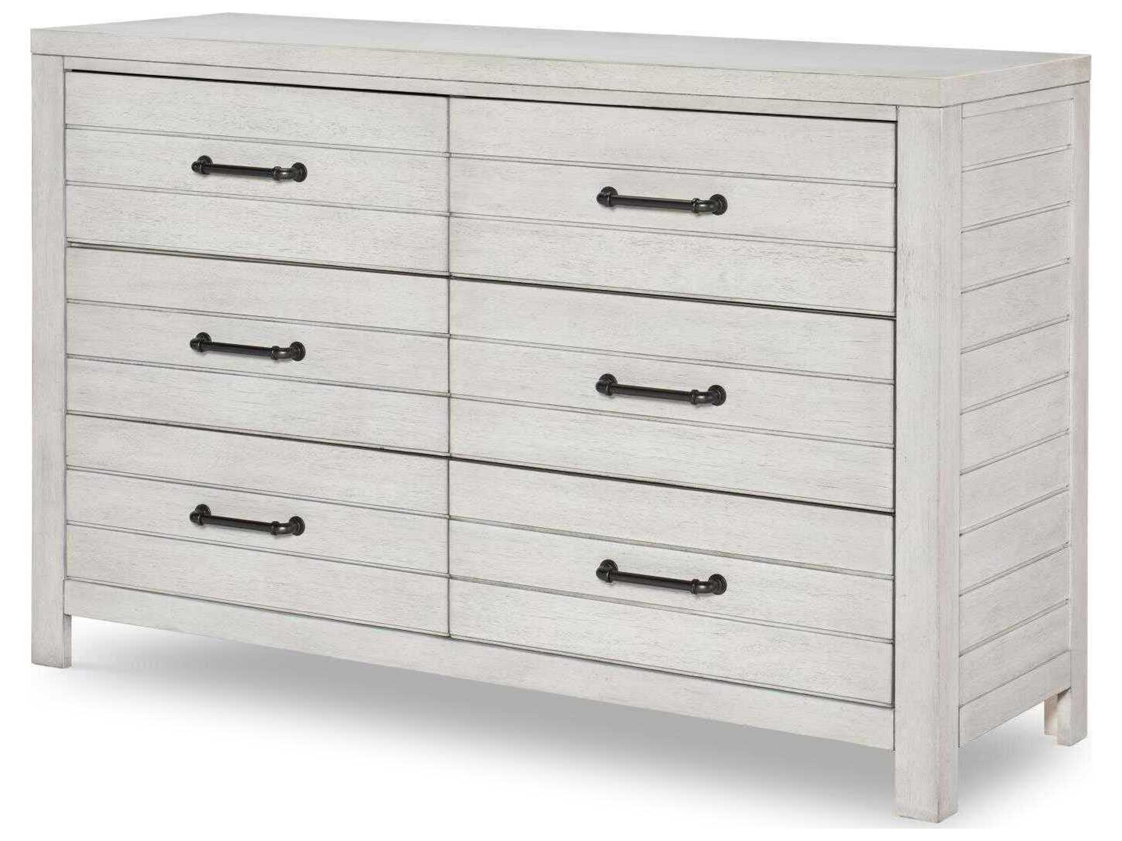 Summer Camp 6-Drawers Acacia Wood Double Dresser