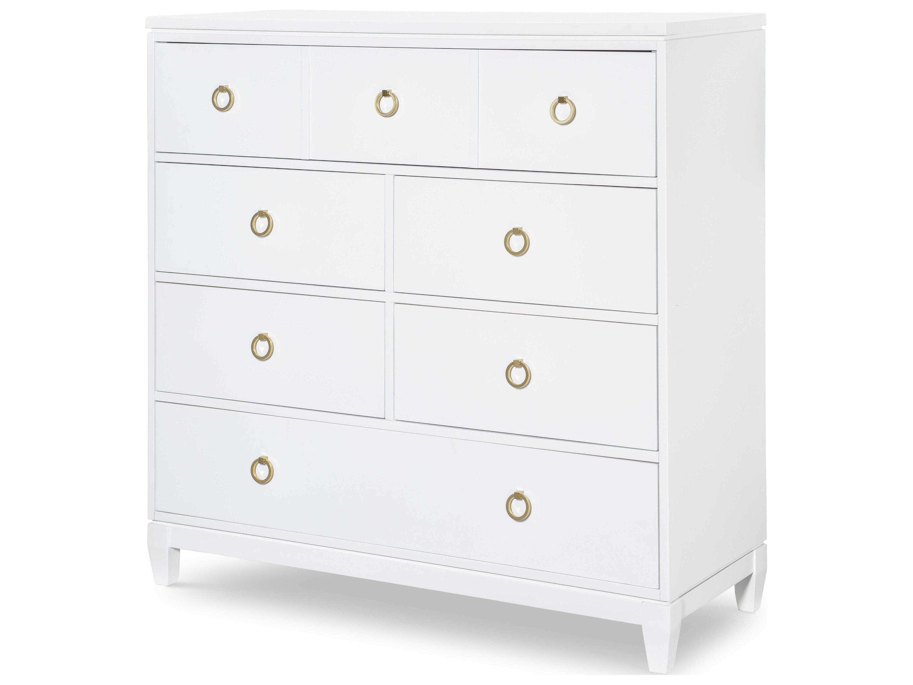 Summerland 8-Drawers Pure White Poplar Wood Accent Chest