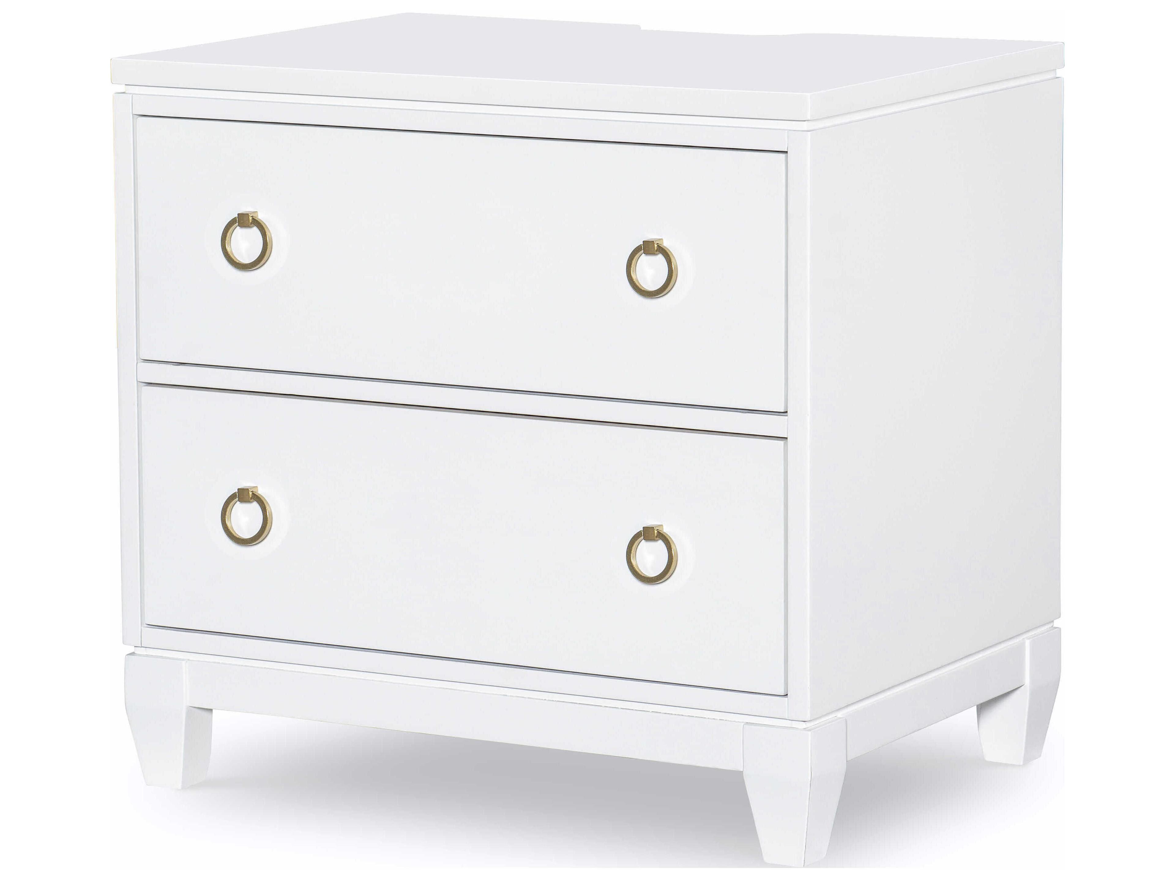 Summerland 2-Drawer Nightstand in Pure White