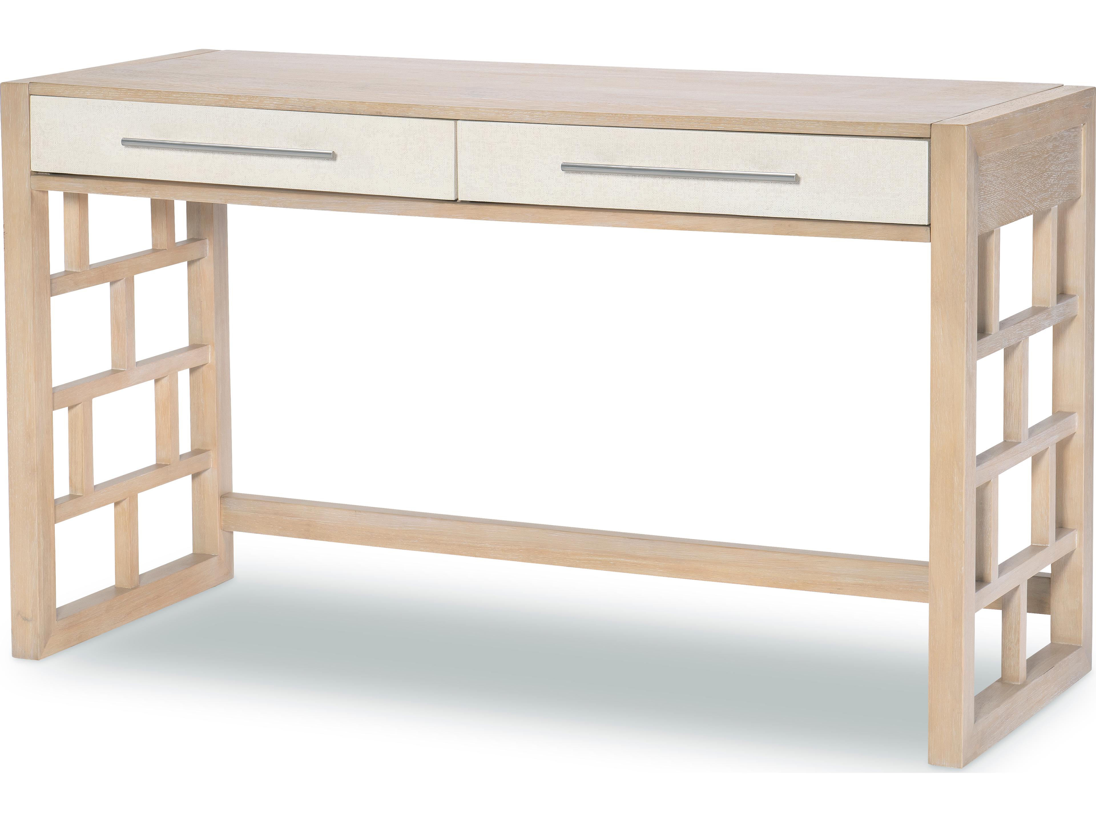 Biscayne Malabar W alabaster Fronts Brown Hardwood Writing Desk