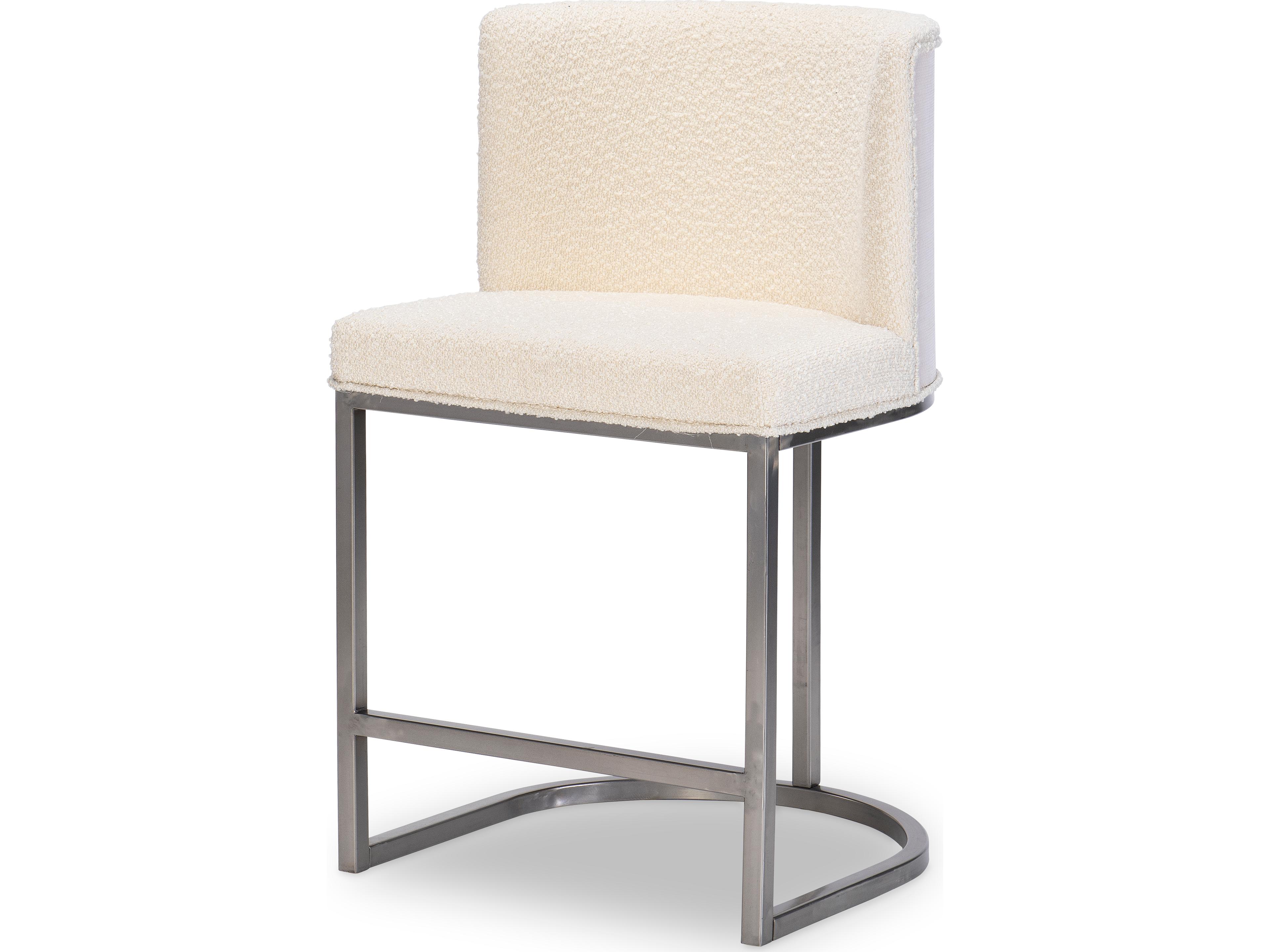 Biscayne Hardwood Brown Upholstered Armless Dining Chair