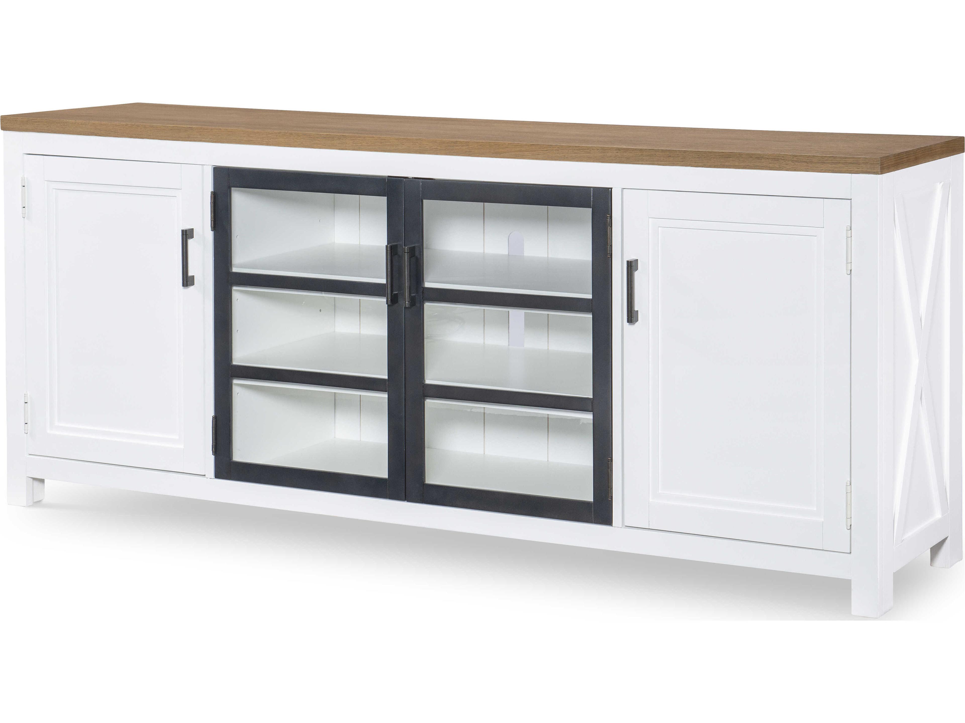 Franklin 76" Hardwood White Media Console