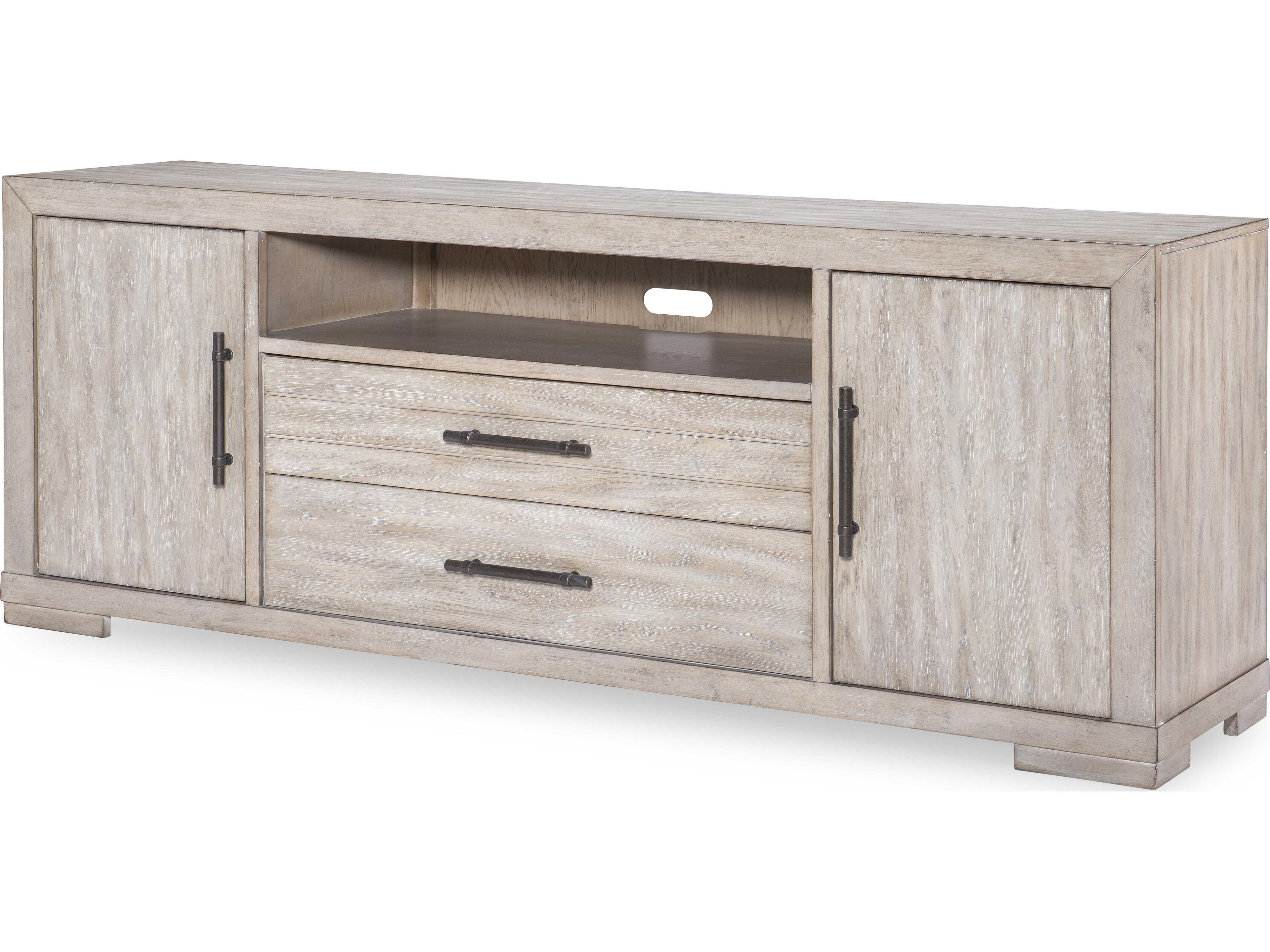 Westwood 78" Hardwood Weathered Oak Media Console