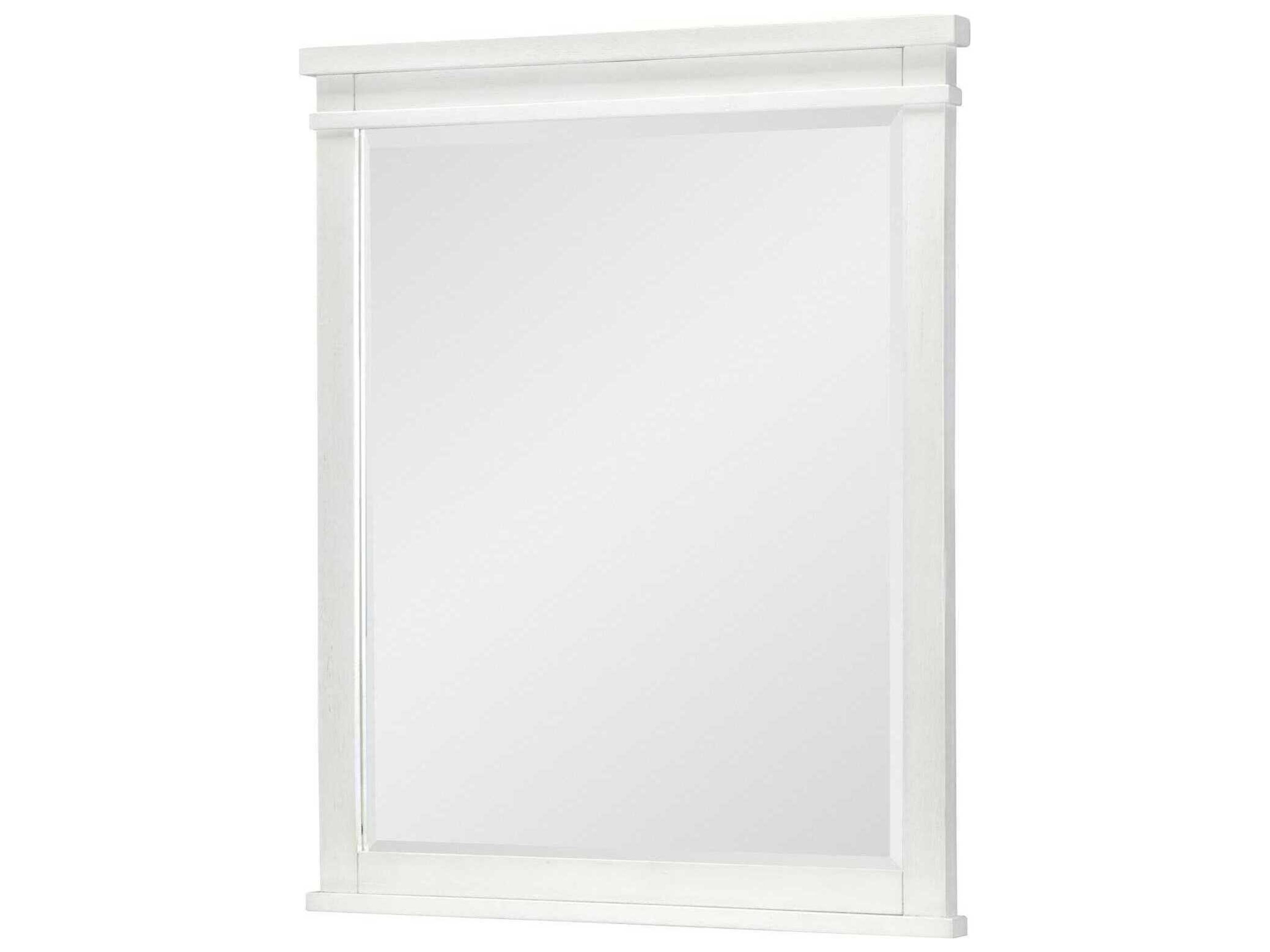 Flatiron Aged White Dresser Mirror Rectangular