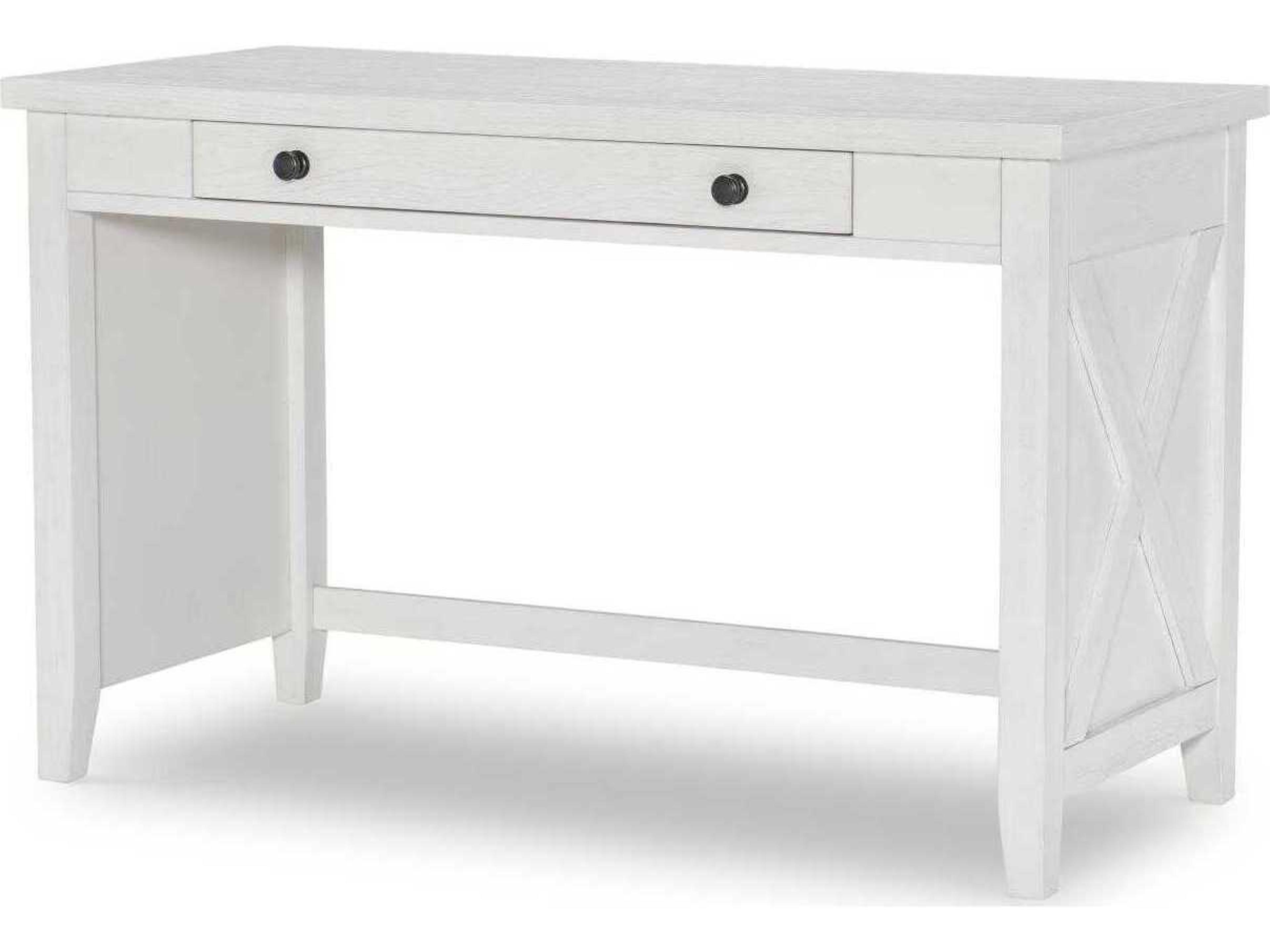 Flatiron Aged White Hardwood Writing Desk