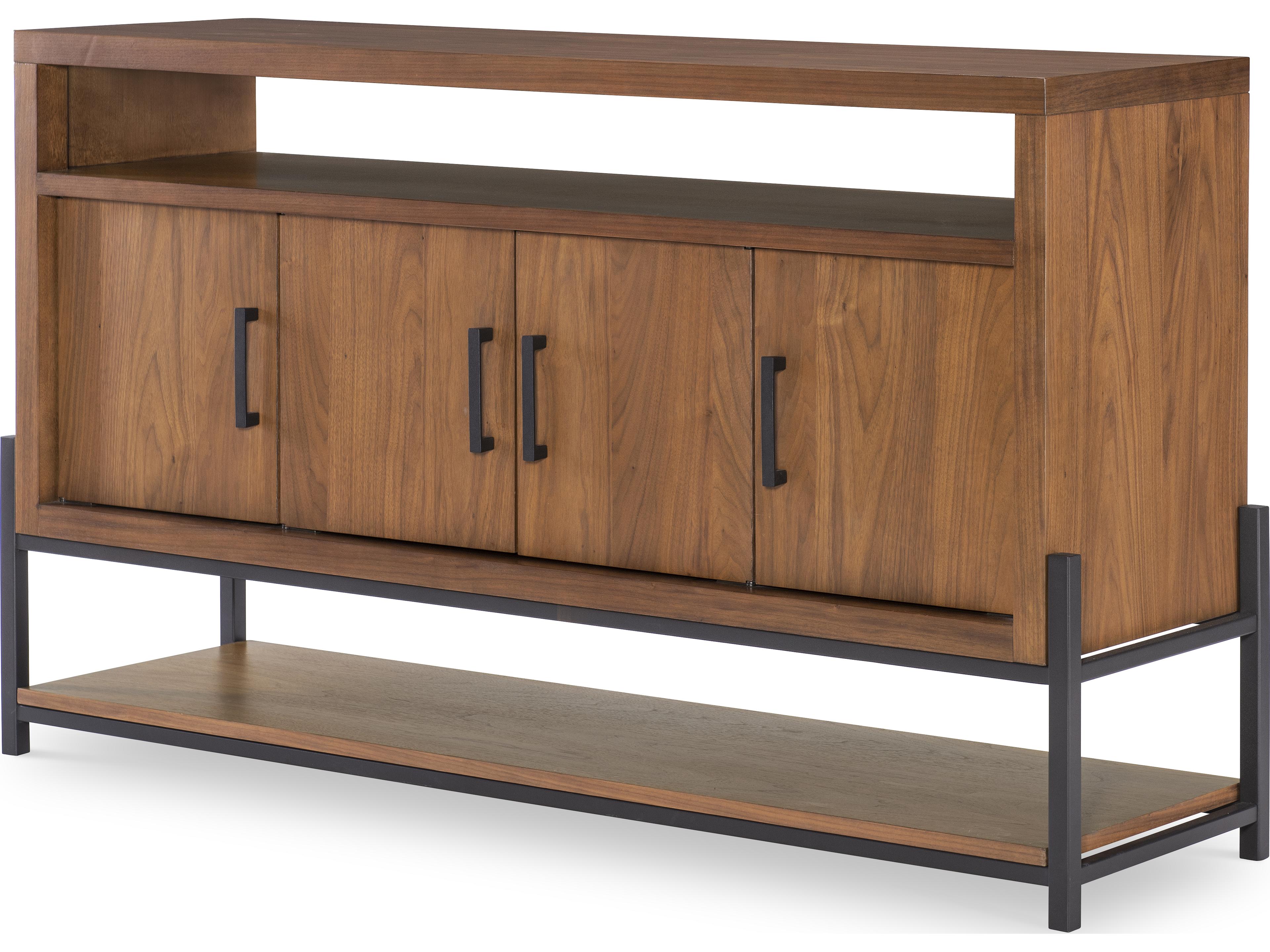 Midland 58" Rubberwood Warm Amber Sideboard